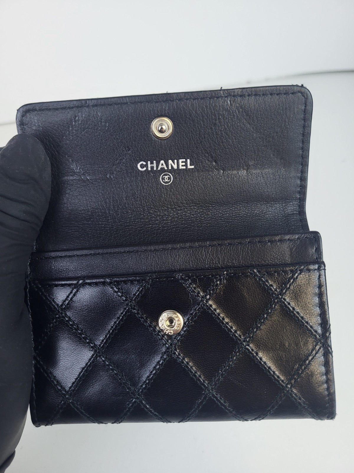 Chanel Quilted Leather Coin Purse Black