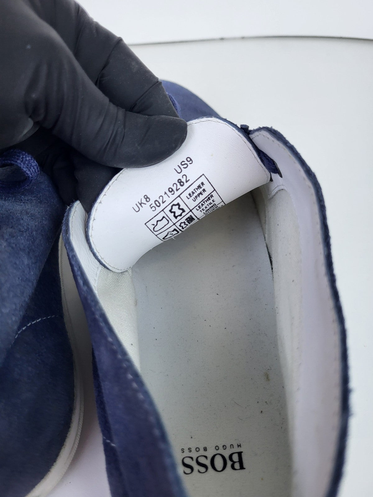 Hugo Boss Suede Blue Boots For Men Lace Up Size 9