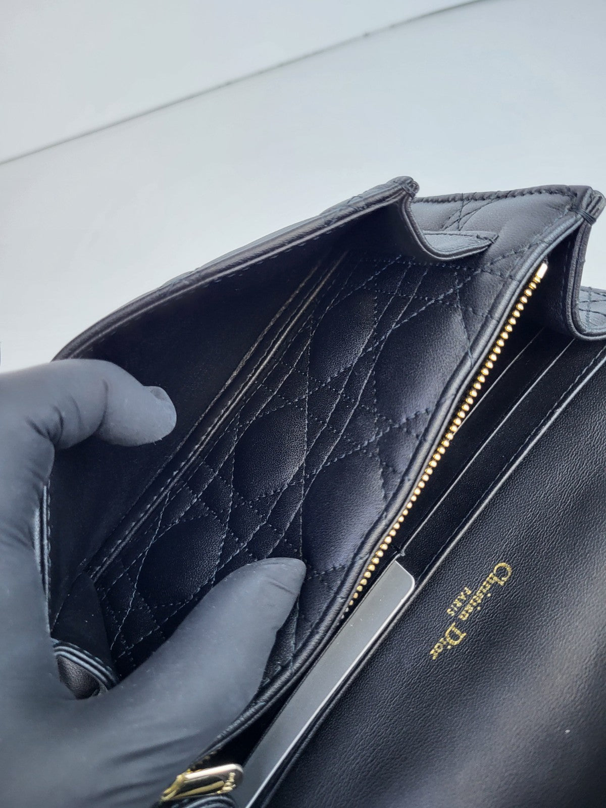 Christian Dior Cannage My Dior Daily 2022 Crossbody Bag Black Leather