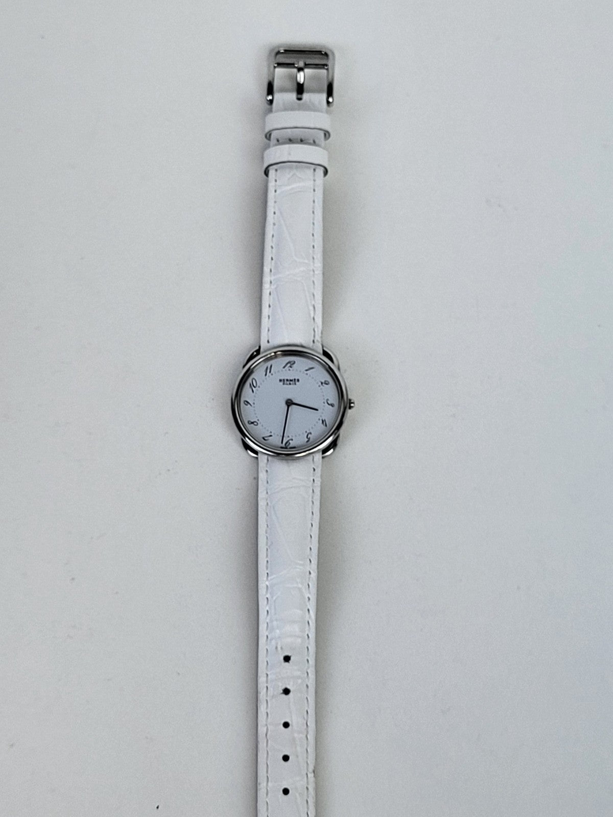 Hermes Arceau Quartz PM 28mm Ladies Watch White