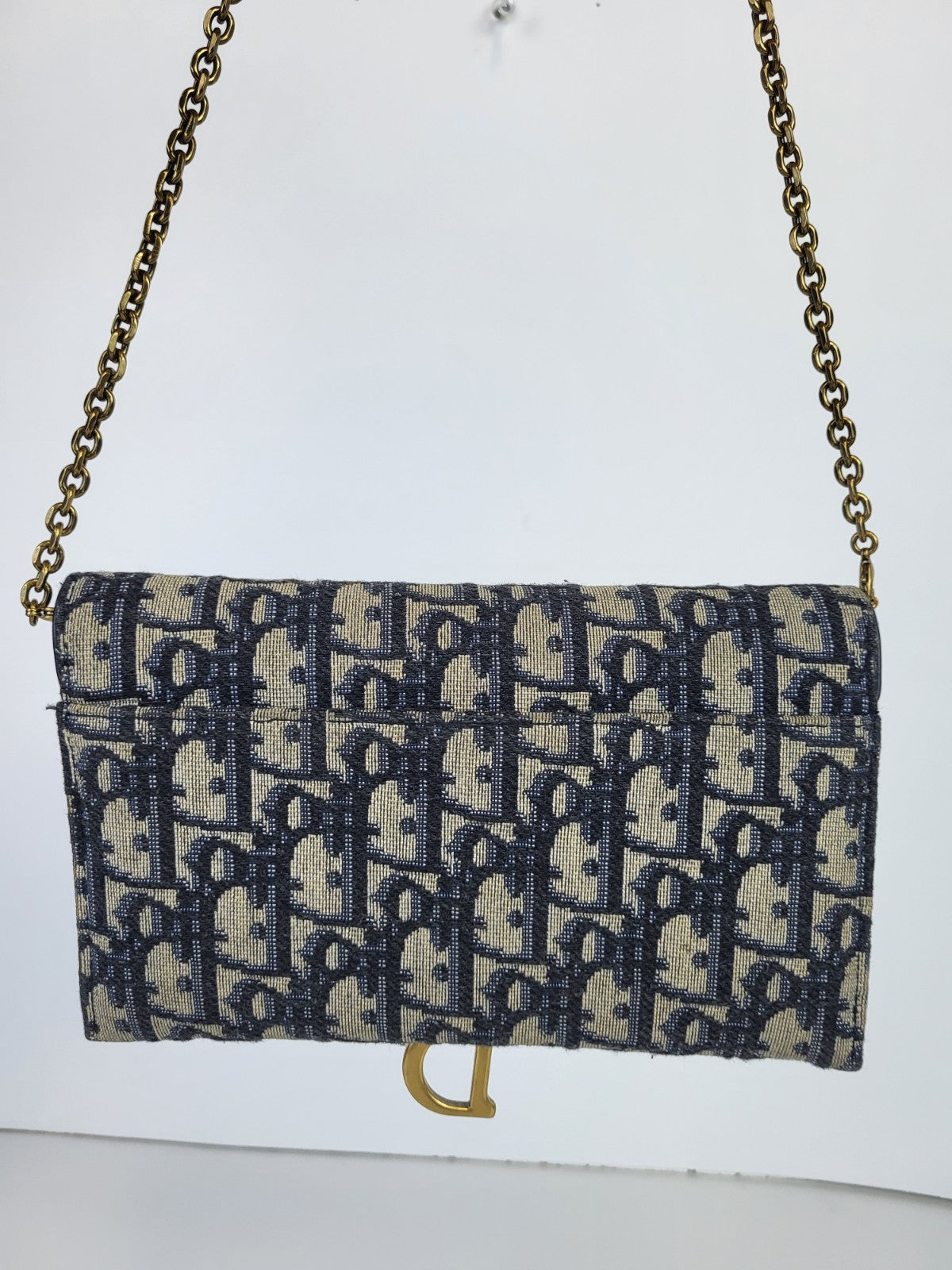 DIOR OBLIQUE Saddle Monogram Wallet On Chain