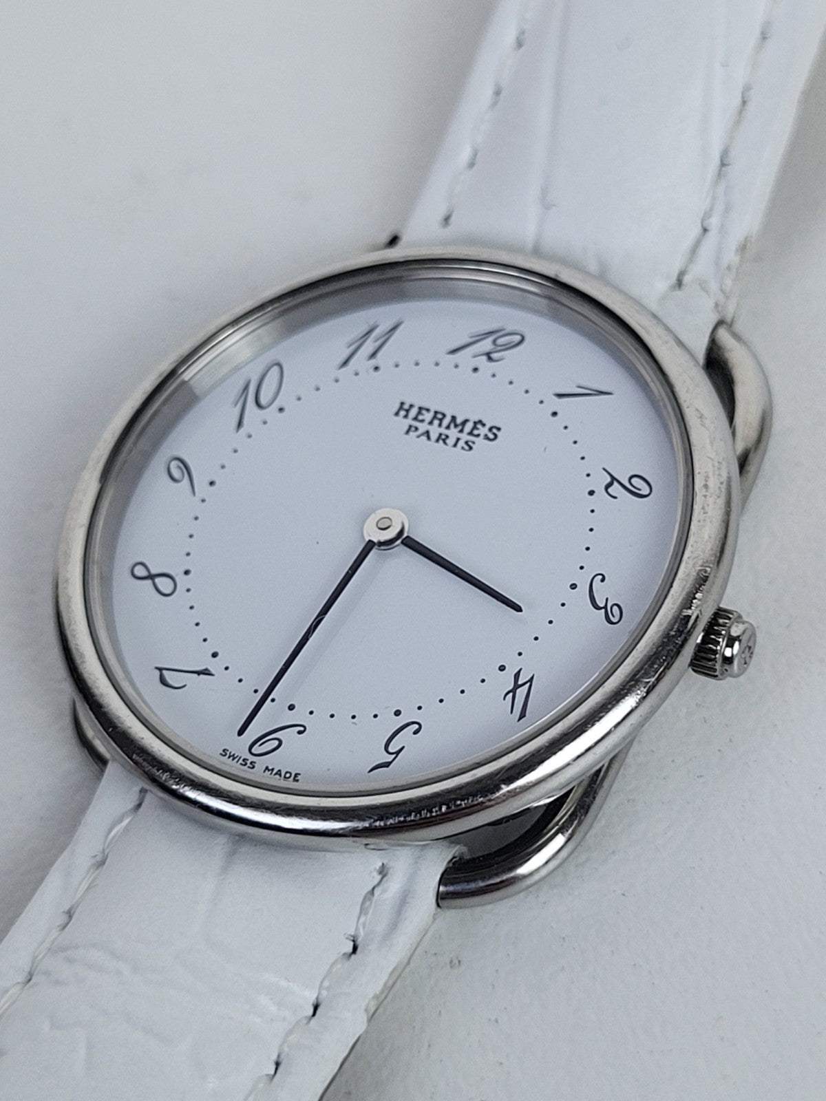 Hermes Arceau Quartz PM 28mm Ladies Watch White