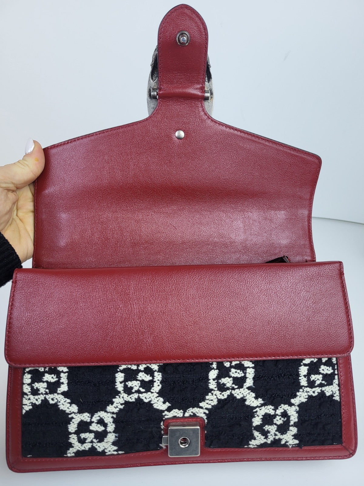 Gucci Dionysus Bag GG Tweed Small Should Bag