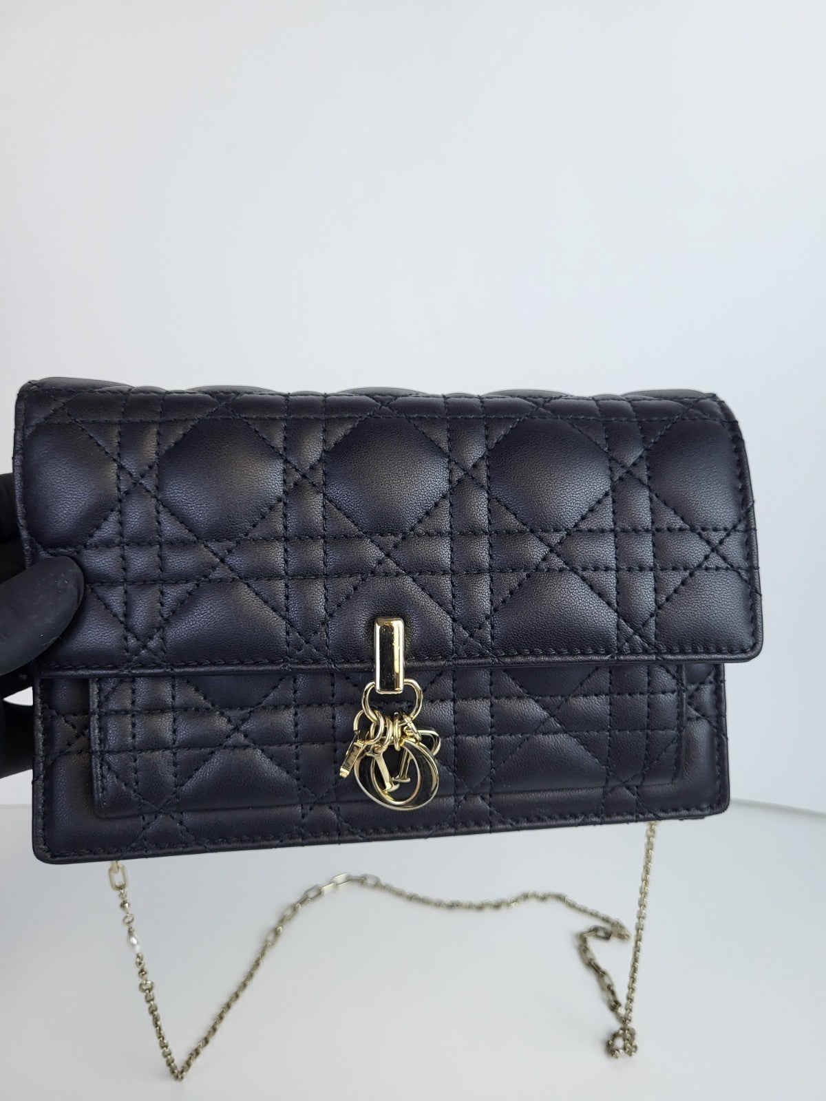 Christian Dior Cannage My Dior Daily 2022 Crossbody Bag Black Leather