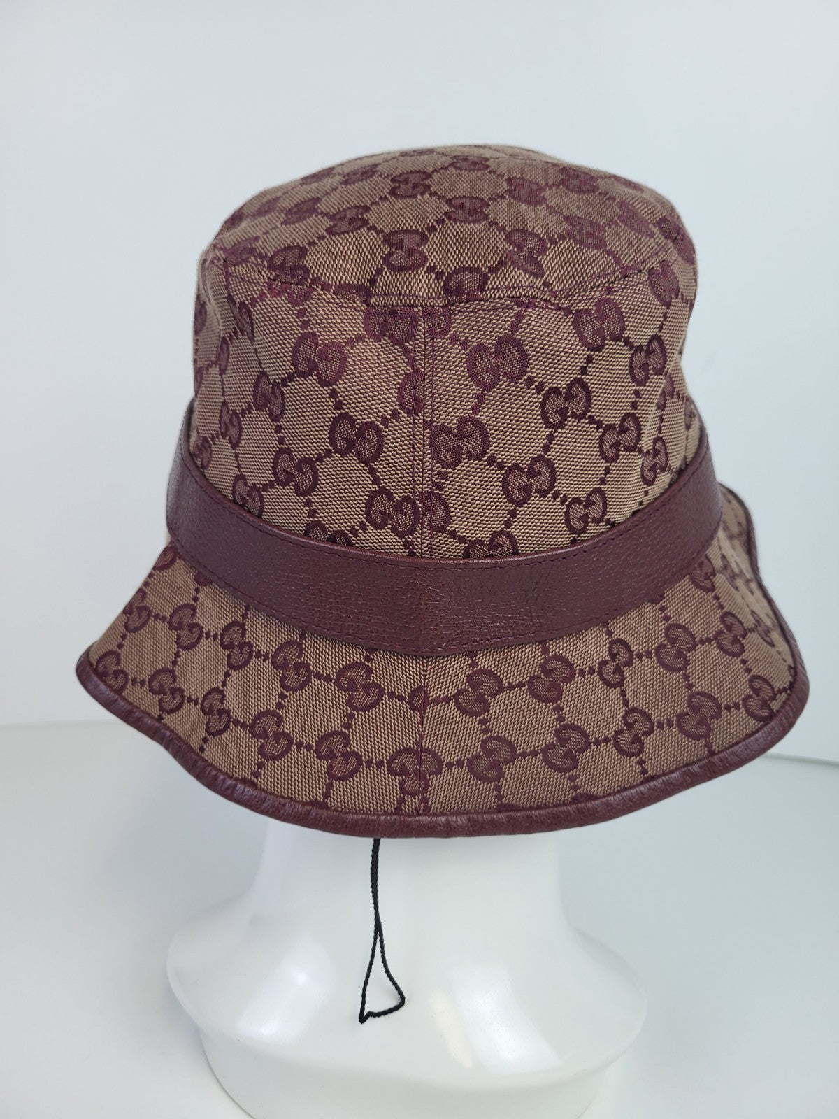 Gucci Burgundy Monogram Canvas Bucket Hat M