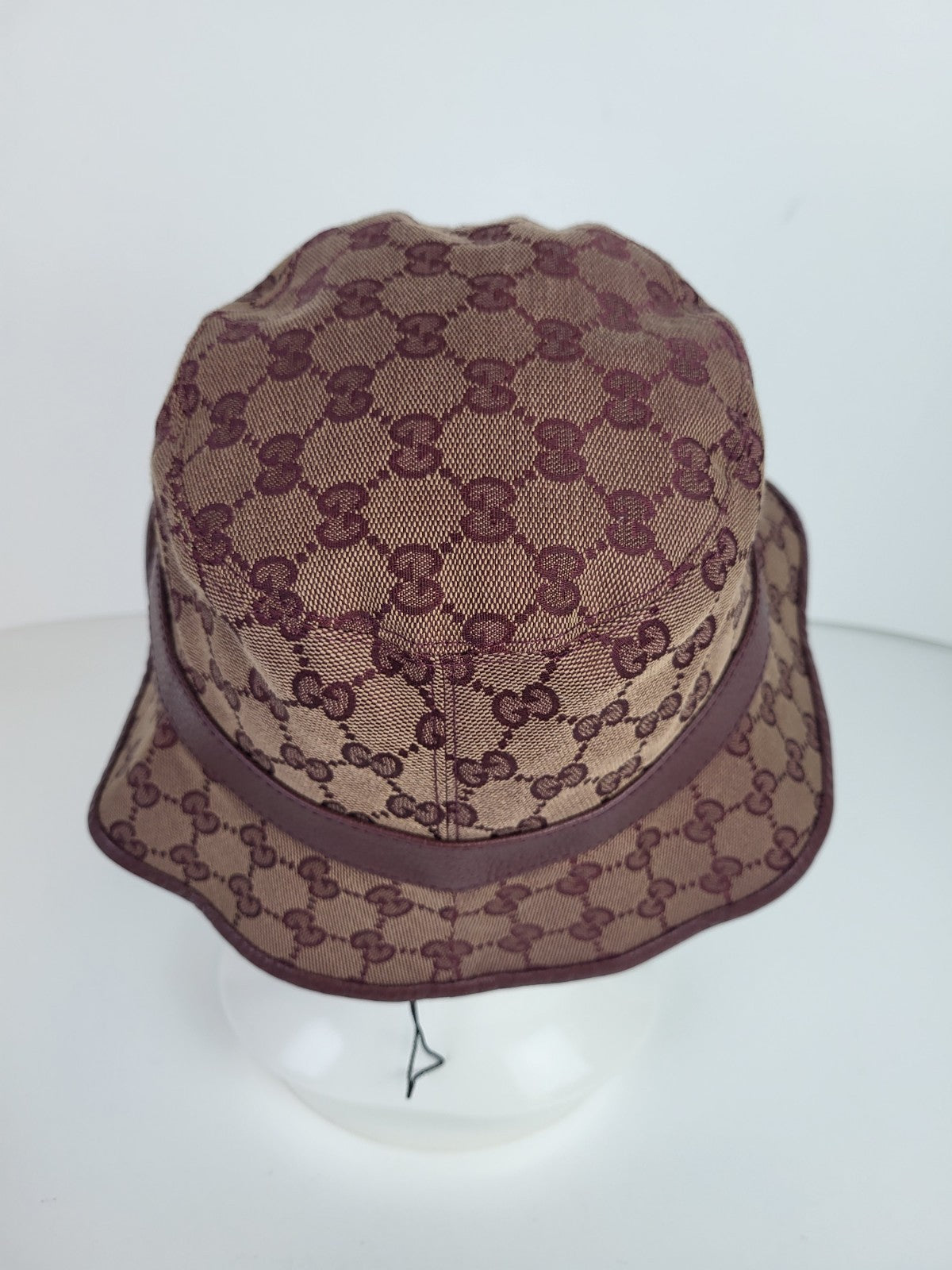 Gucci Burgundy Monogram Canvas Bucket Hat M