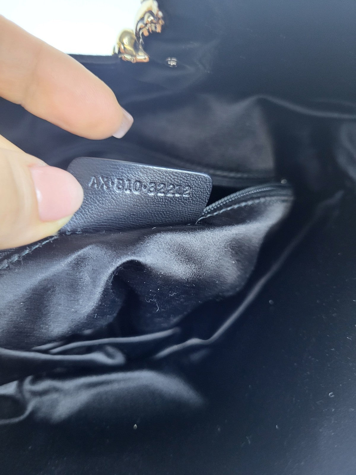 Bvlgari Leoni Flap Chain Shoulder Bag Black Satin