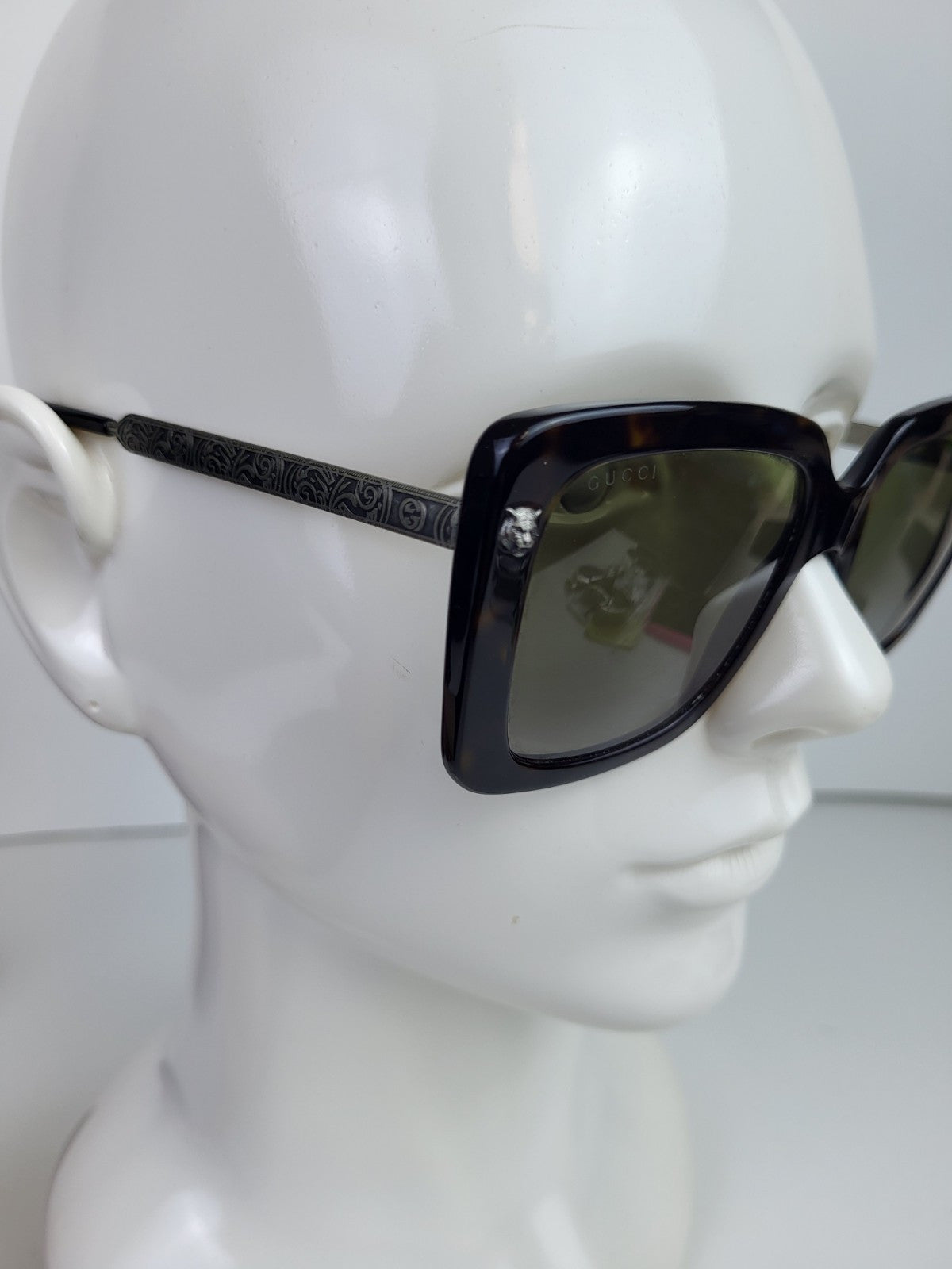 Gucci Women's Sunglasses GG0216S 002 Havana/Brown Gradient Lens Square 53mm