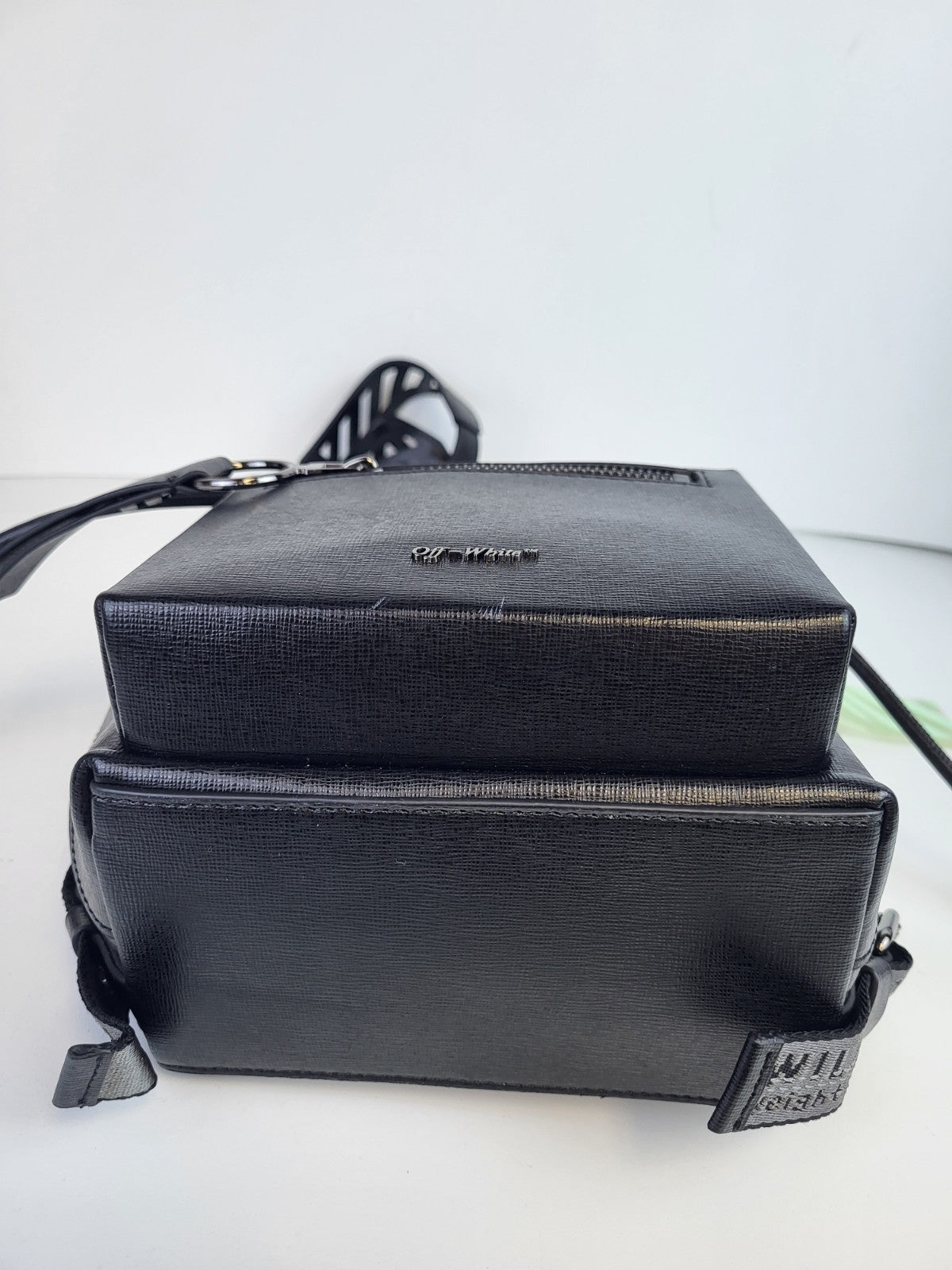 Off White Backpack Mini Black And White Leather Backpack