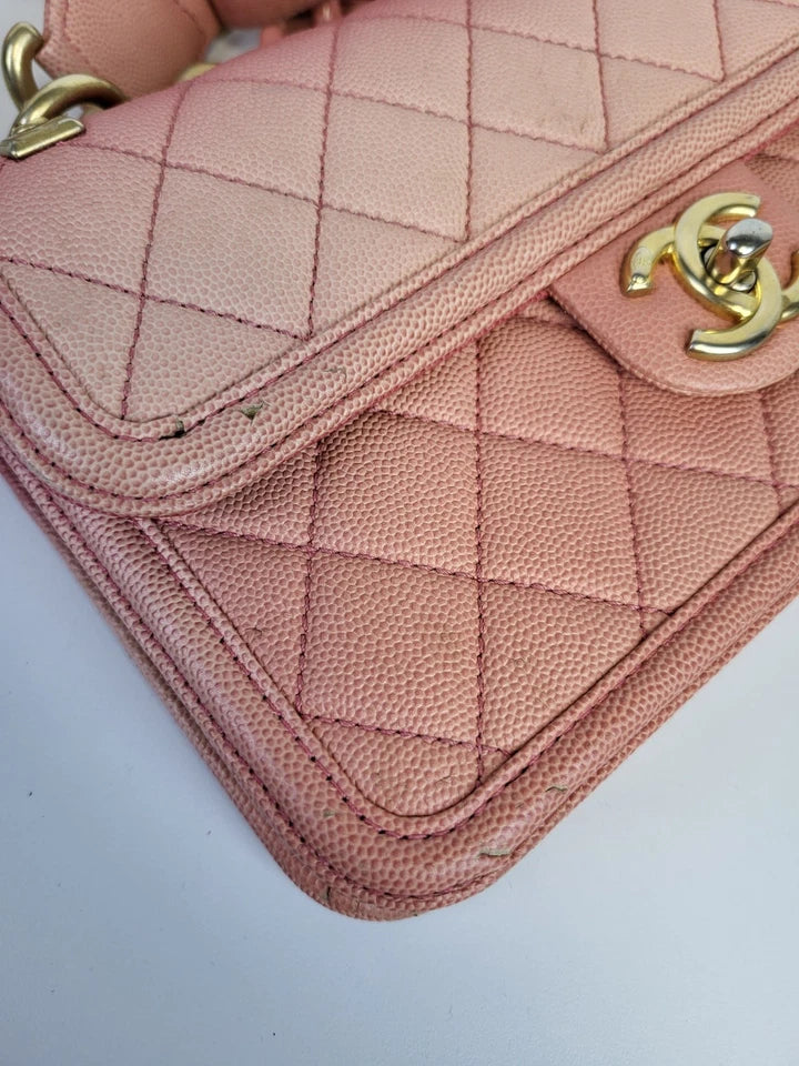 Chanel Small Sunset On The Sea Flap Coral Bag