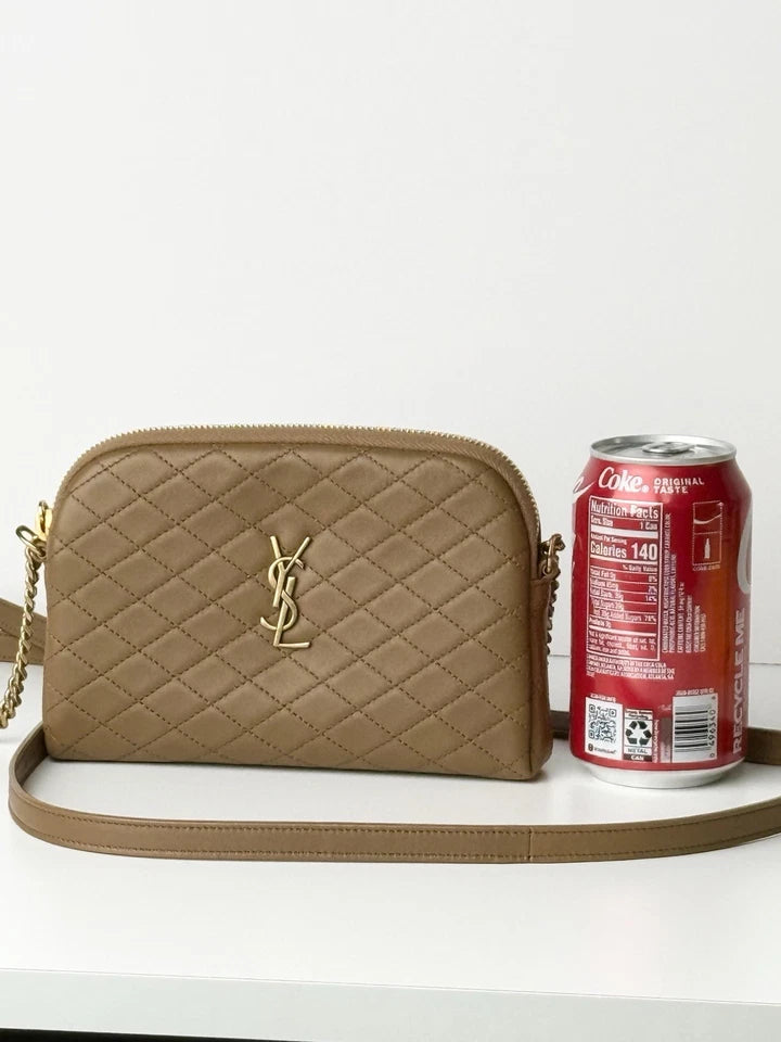 Saint Laurent Gaby Lambskin Quilted Leather Crossbody Bag