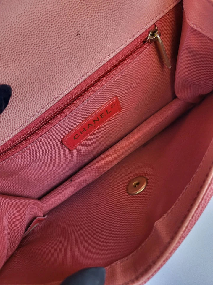 Chanel Small Sunset On The Sea Flap Coral Bag