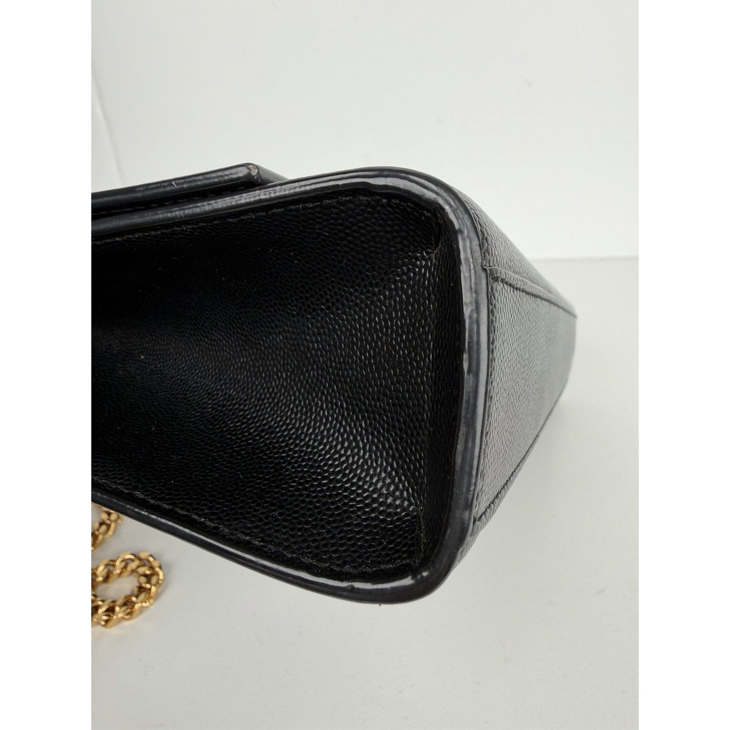 Saint Laurent Grain De Poudre Medium Classic Monogram Kate Satchel Black NFC S