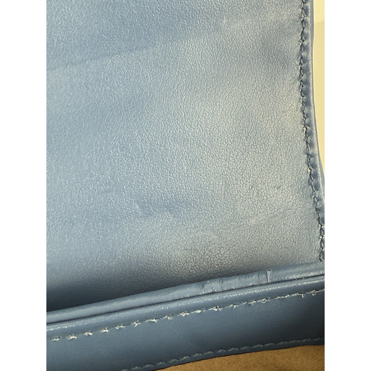 Gucci Double G Blue Leather Matelasse Aria Marmont Mini Top Handle Women's Bag