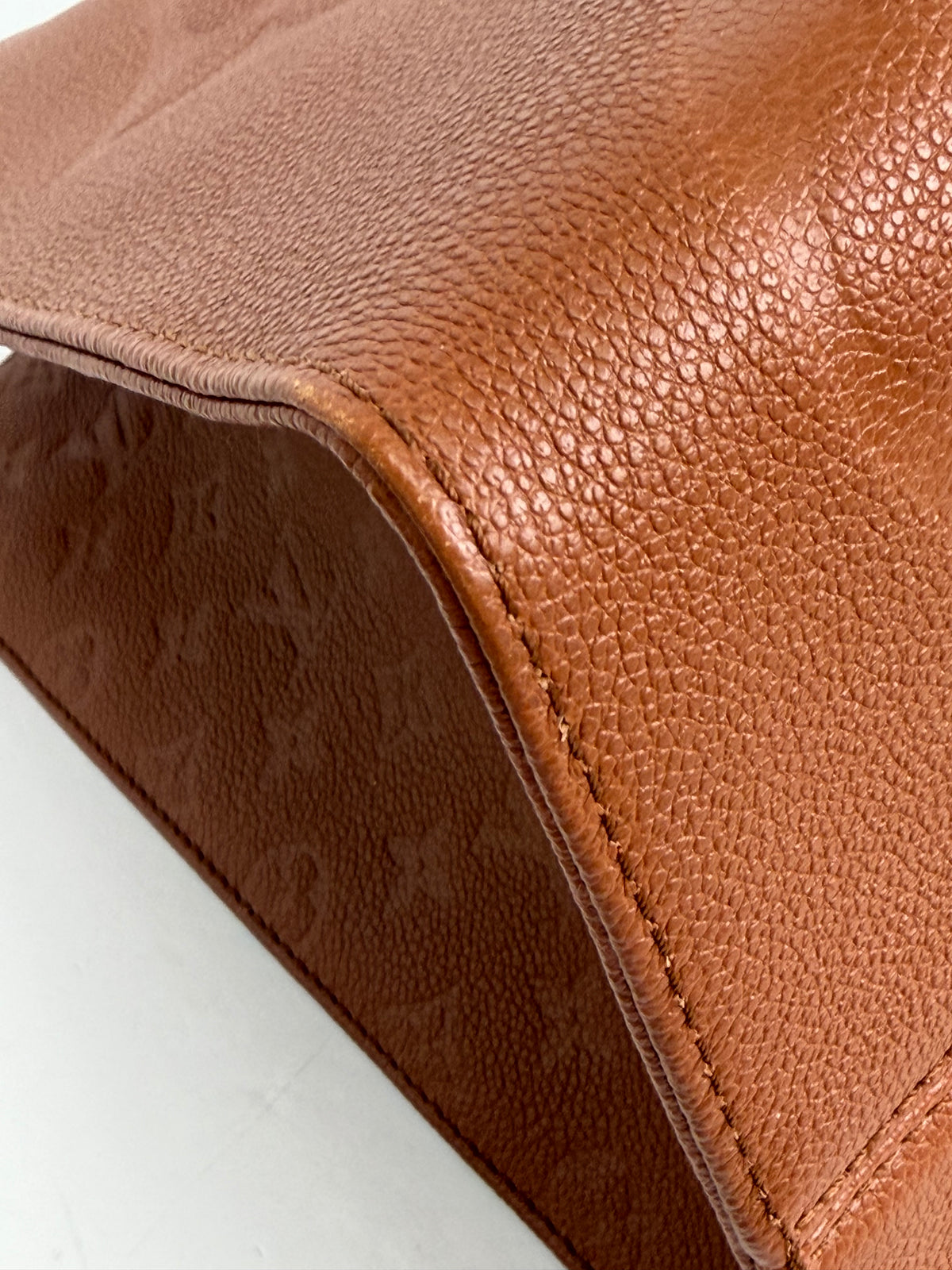 Louis Vuitton Onthego GM Tote Bag in Cognac Giant Monogram Empreinte Leather YC7
