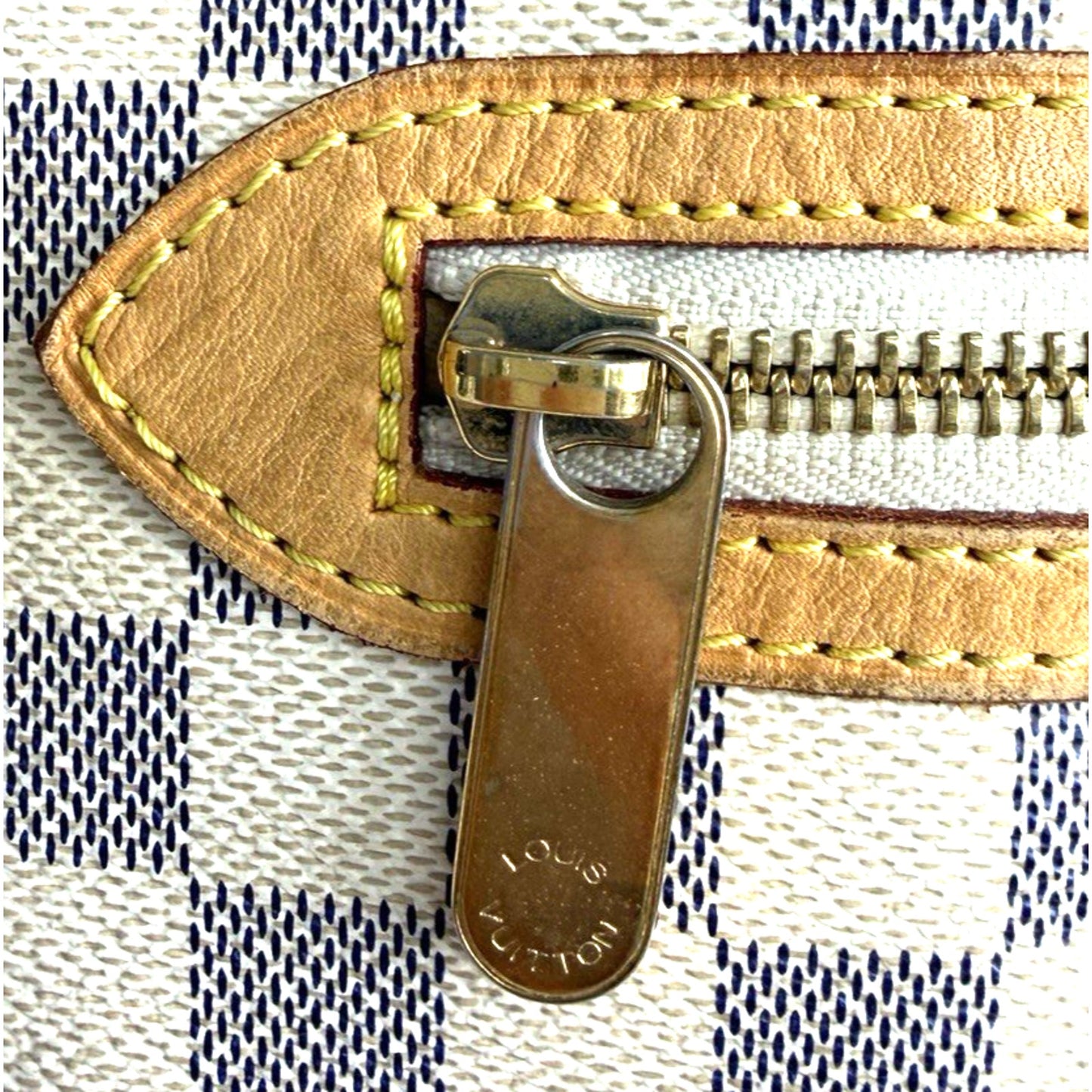 Louis Vuitton Saleya MM Tote Bag in Damier Azur Coated Canvas 2008 S