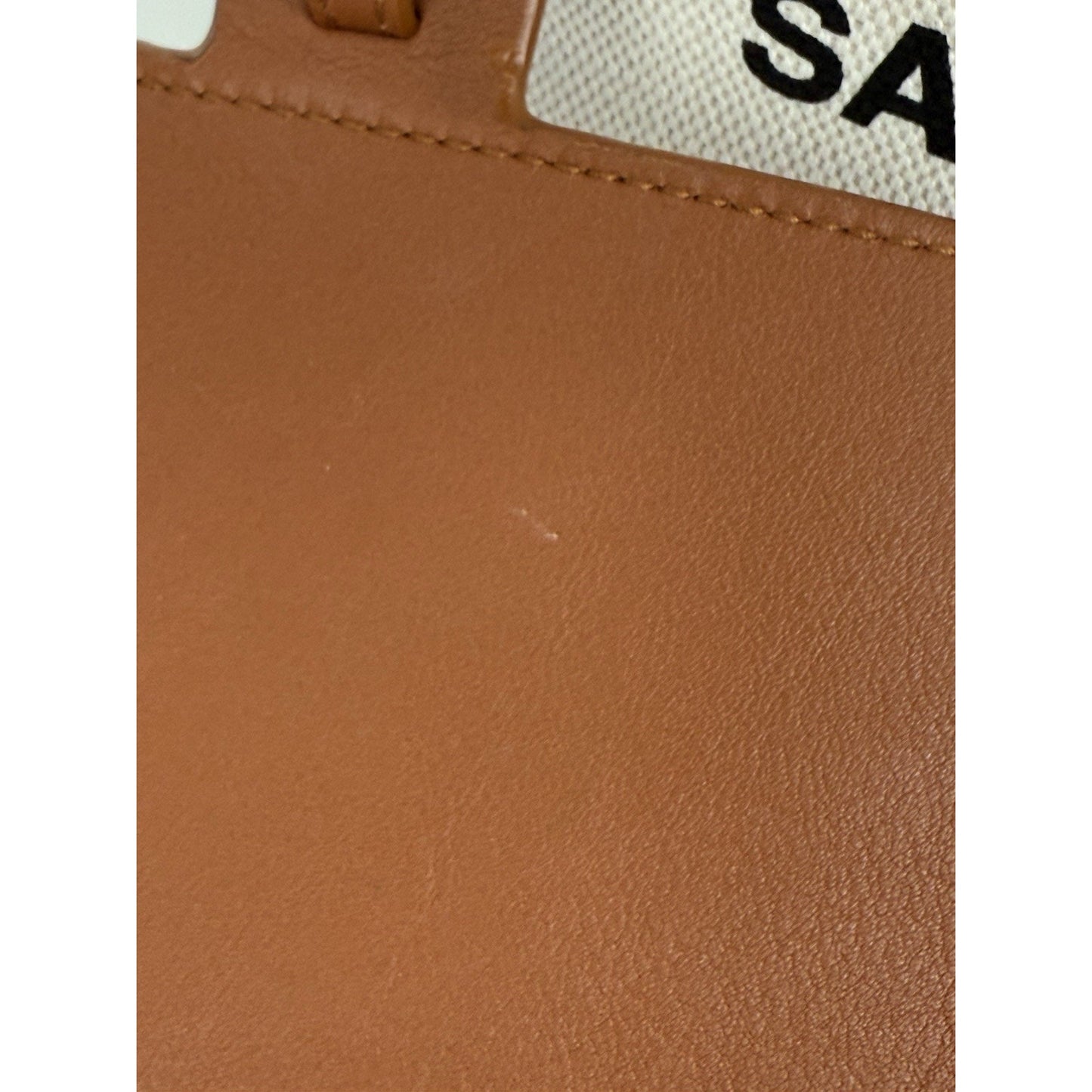 Saint Laurent Rive Gauche Linen Leather Women’s Bucket Bag in Beige