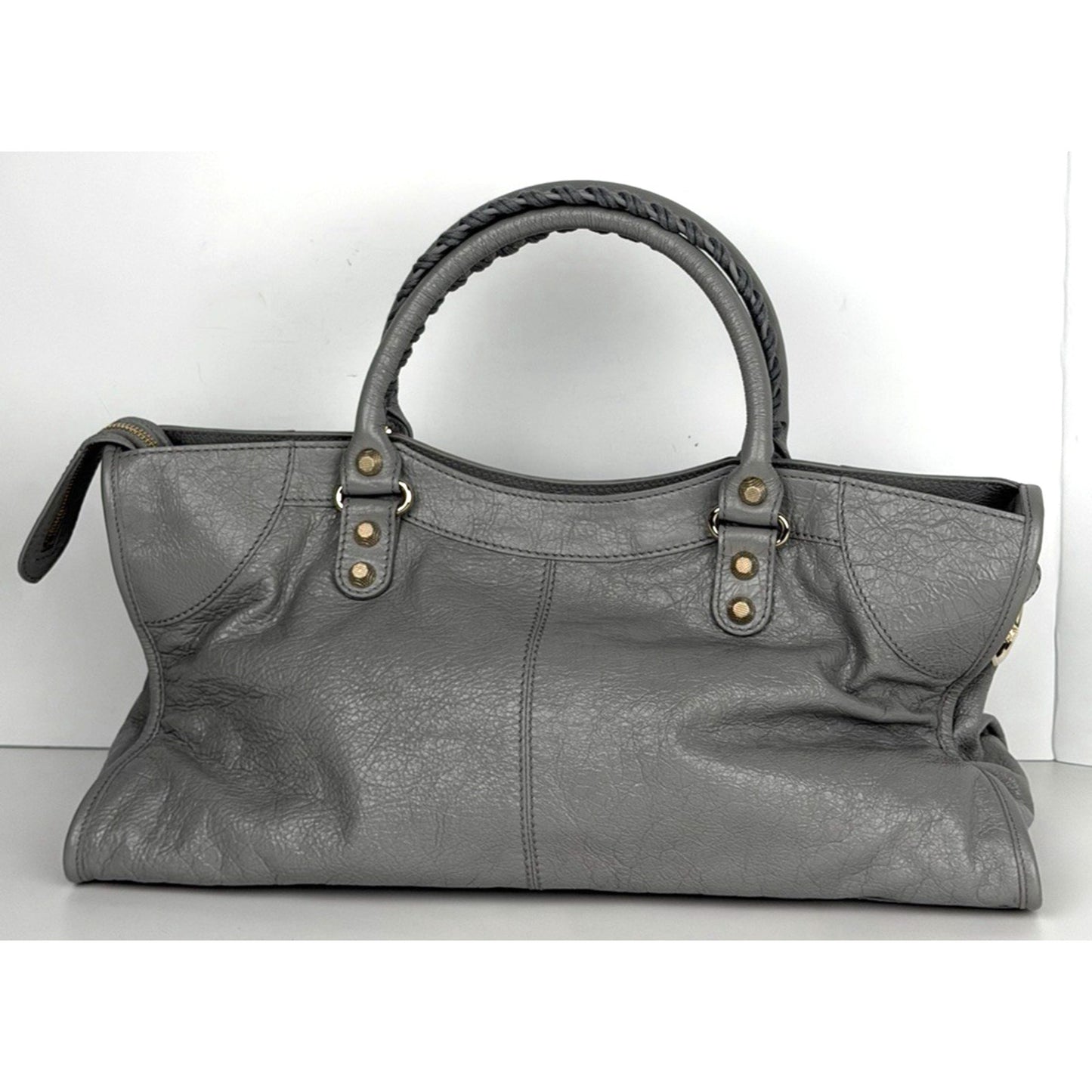 Balenciaga Agneau Lambskin Giant 12 Part Time Shoulder Bag in Gray B5