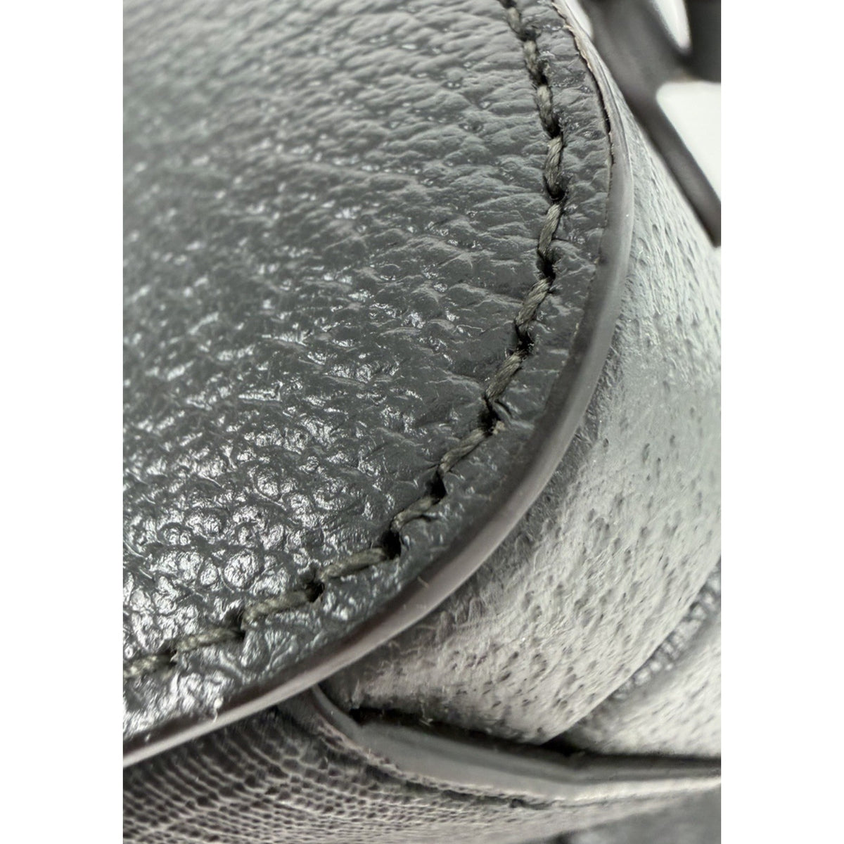 Gucci GG Supreme Interlocking G Shoulder Bag Grey Canvas&Black Leather Trim S17