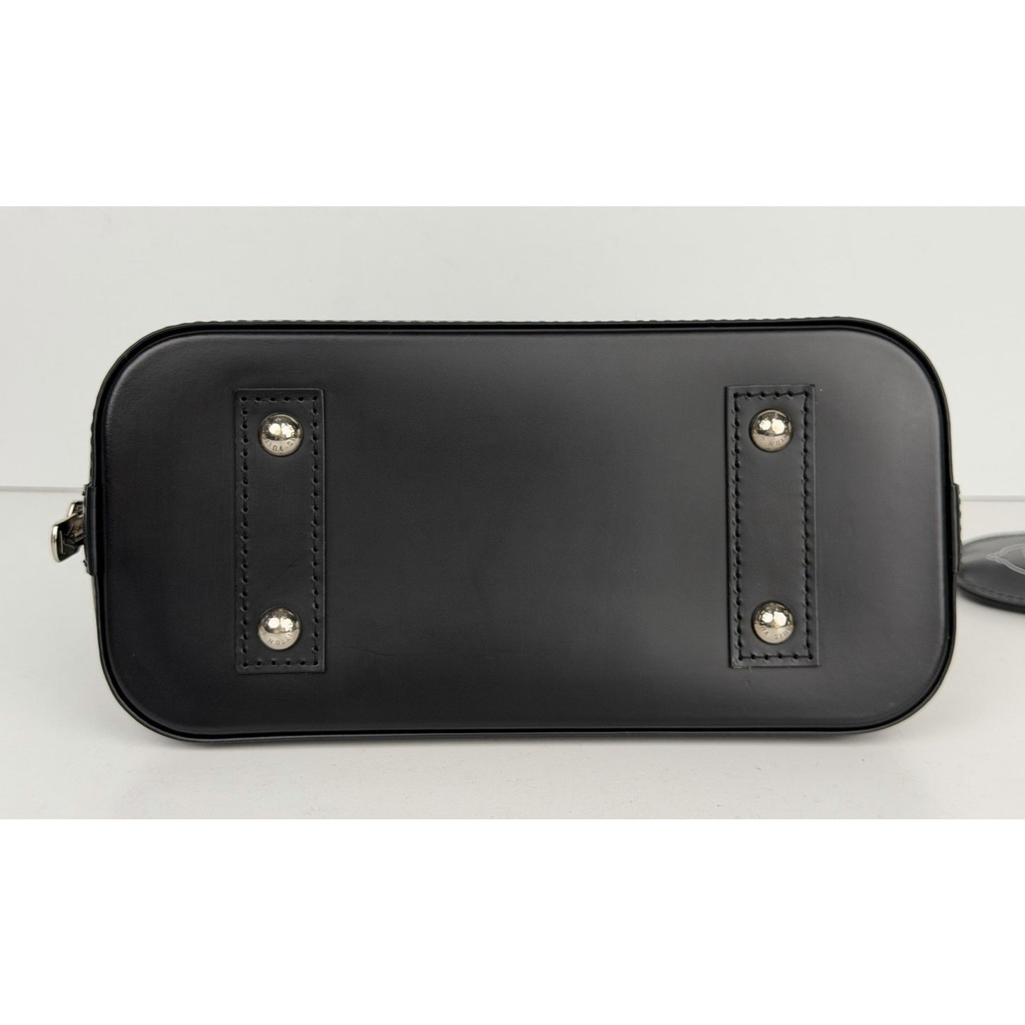 Louis Vuitton x Yayoi Kusama Alma BB Handbag in Black Epi Leather NFC C8