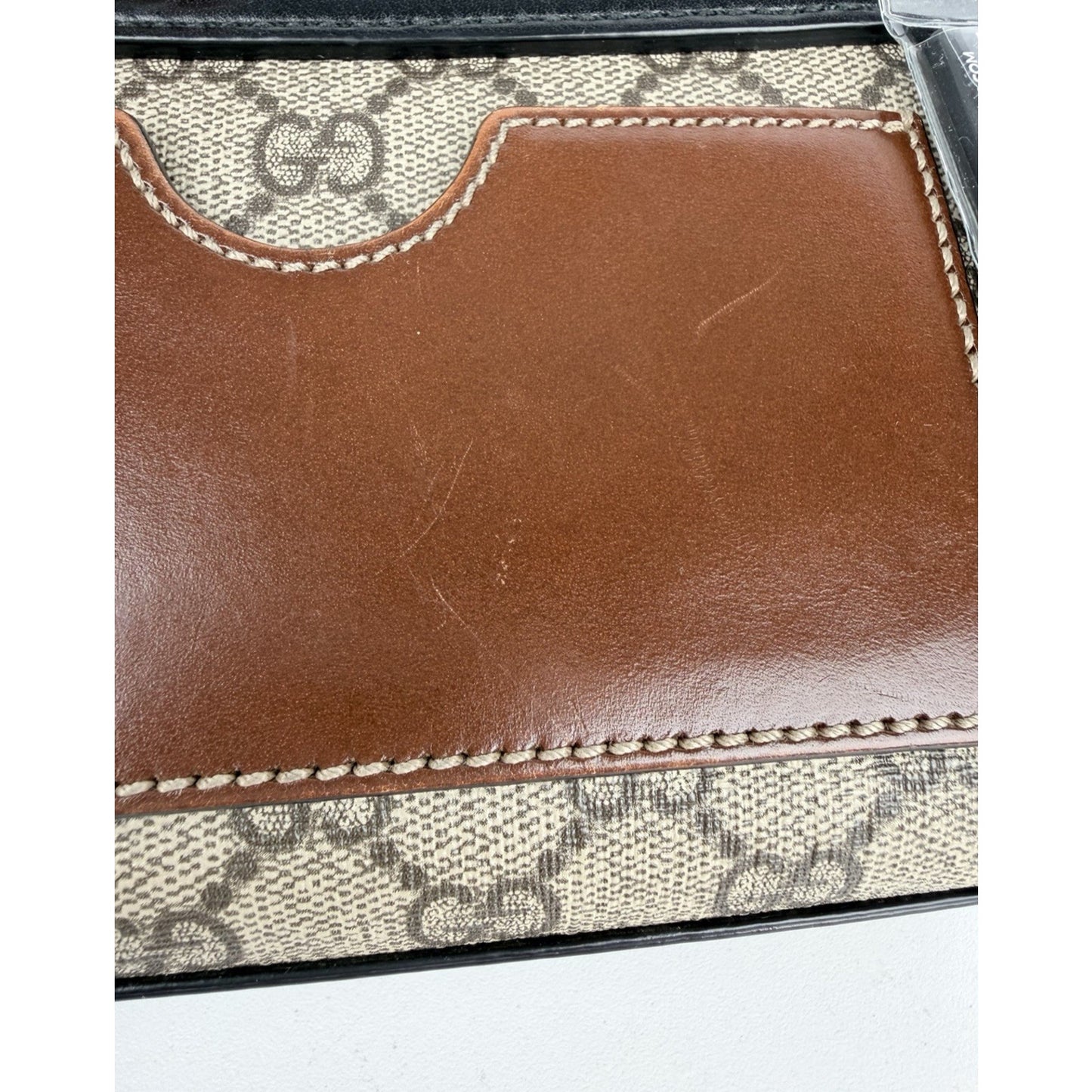 Gucci Padlock Small GG Supreme Shoulder Bag Beige Canvas and Black Leather S08
