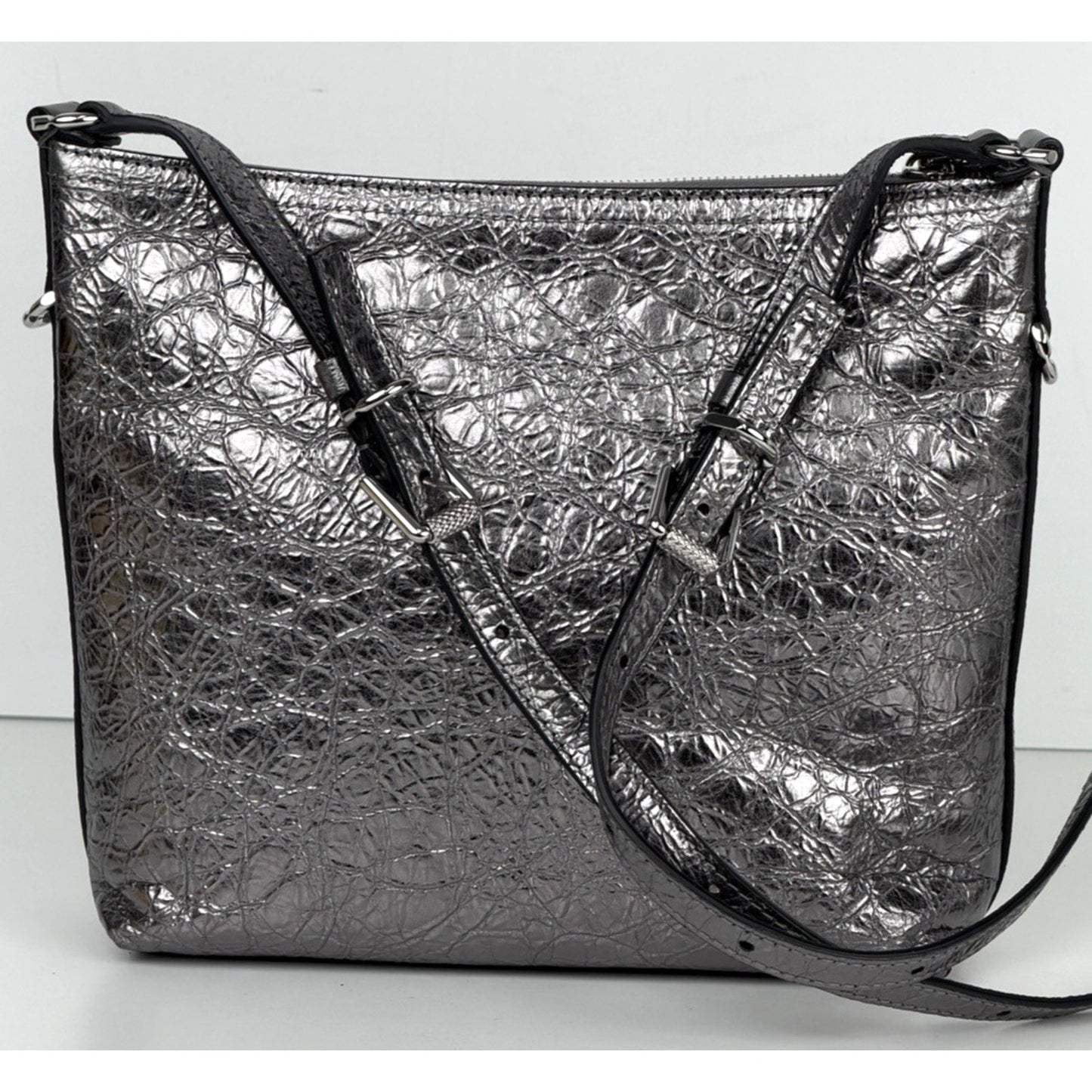 Givenchy Voyou Small Bag is Crafted From Metallic Crinkled Leather S