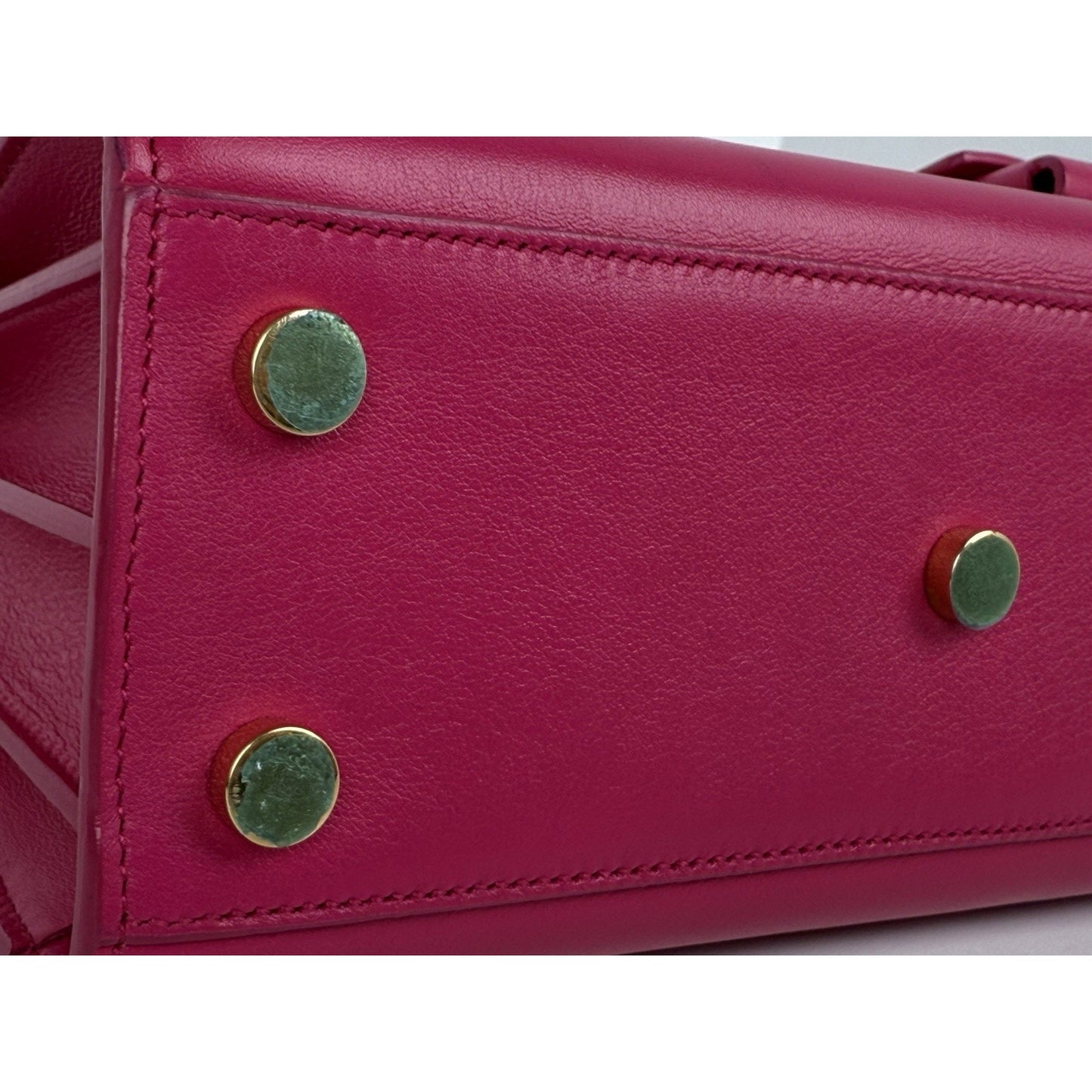 SAINT LAURENT Pink Leather Sac de jour Nano Women's Bag with Shoulder Strap