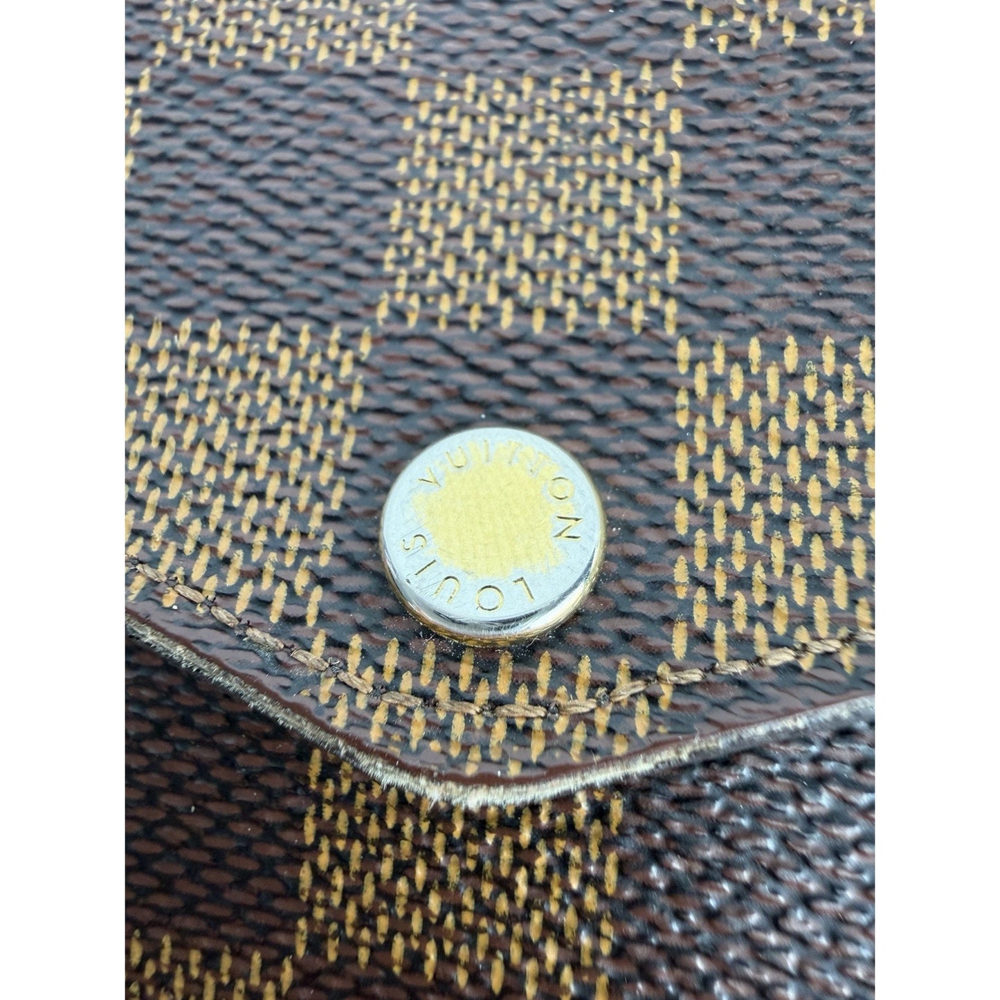 Louis Vuitton Sarah Wallet Damier Ebene Checkered Pattern Canvas S