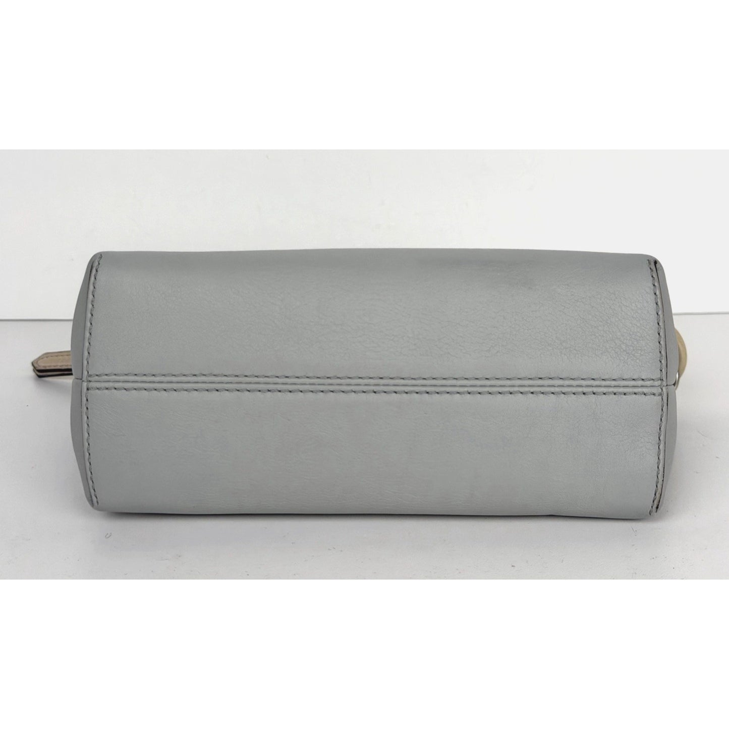 Fendi By The Way Handbag Mini Light Blue and Gray Leather with Etoupe DetailsS06