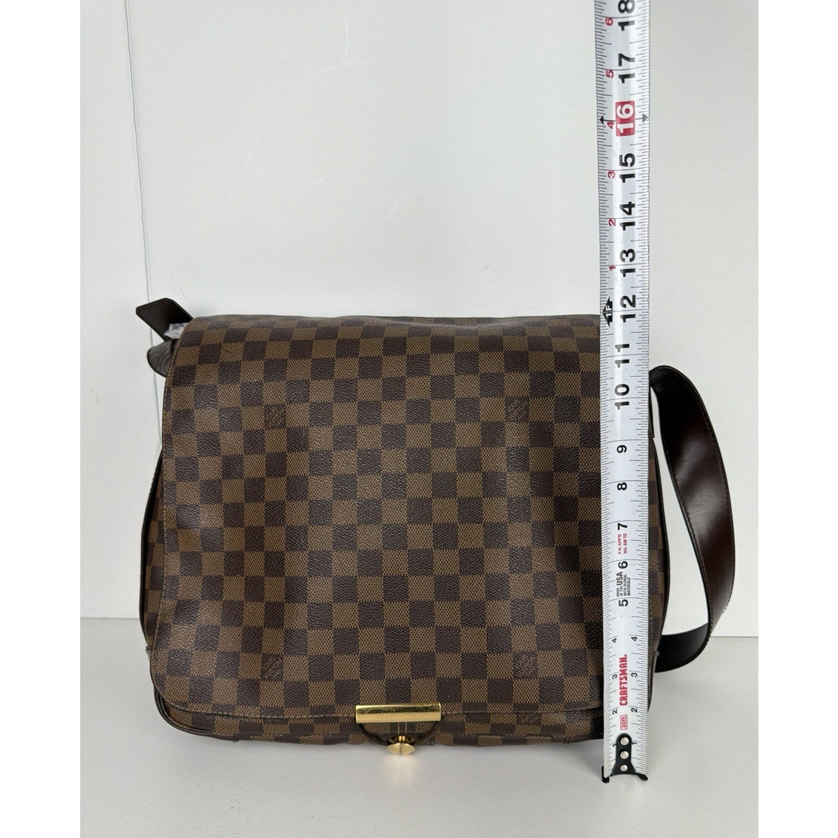 Louis Vuitton Bastille Shoulder Bag in Damier Ebene Brown Coated Canvas 2002 S09