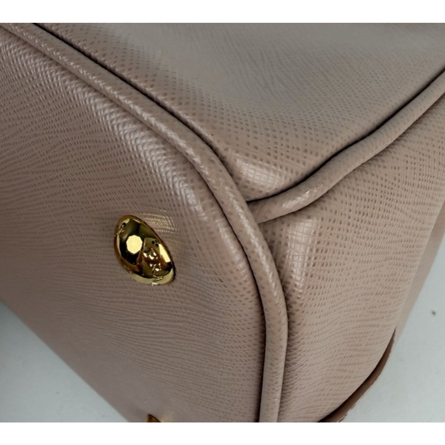 Prada Saffiano Lux Leather Galleria Tote Bag in Blush Pink Signature Logo S-05