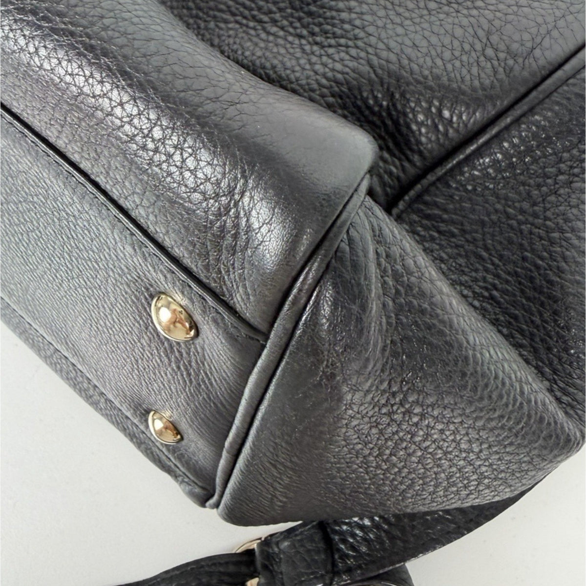 Gucci Bamboo Shopper Boston Medium Bag in Black Curved Bamboo Top S