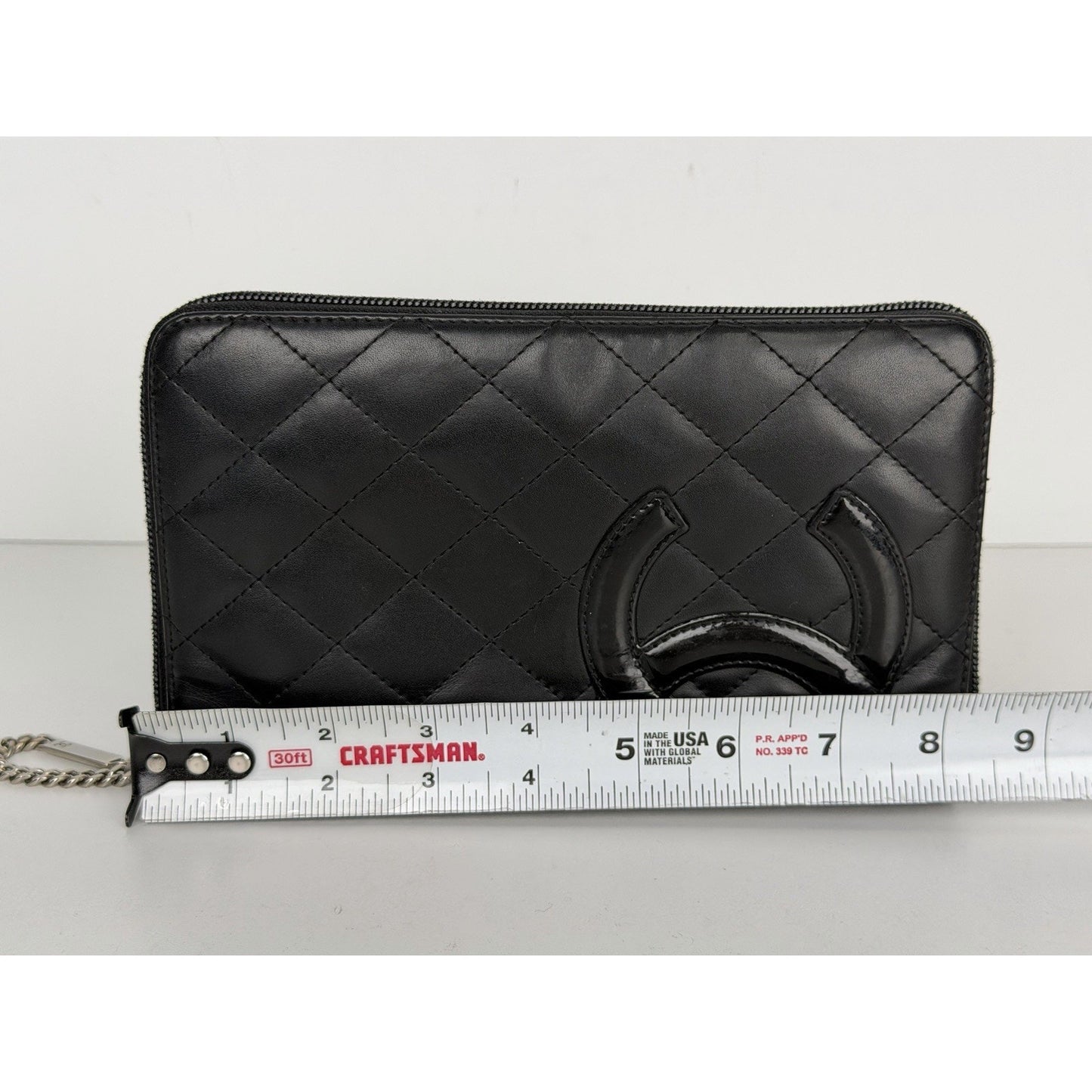 Chanel Cambon Ligne Organizer Wallet in Black Quilted Leather 2008-2009