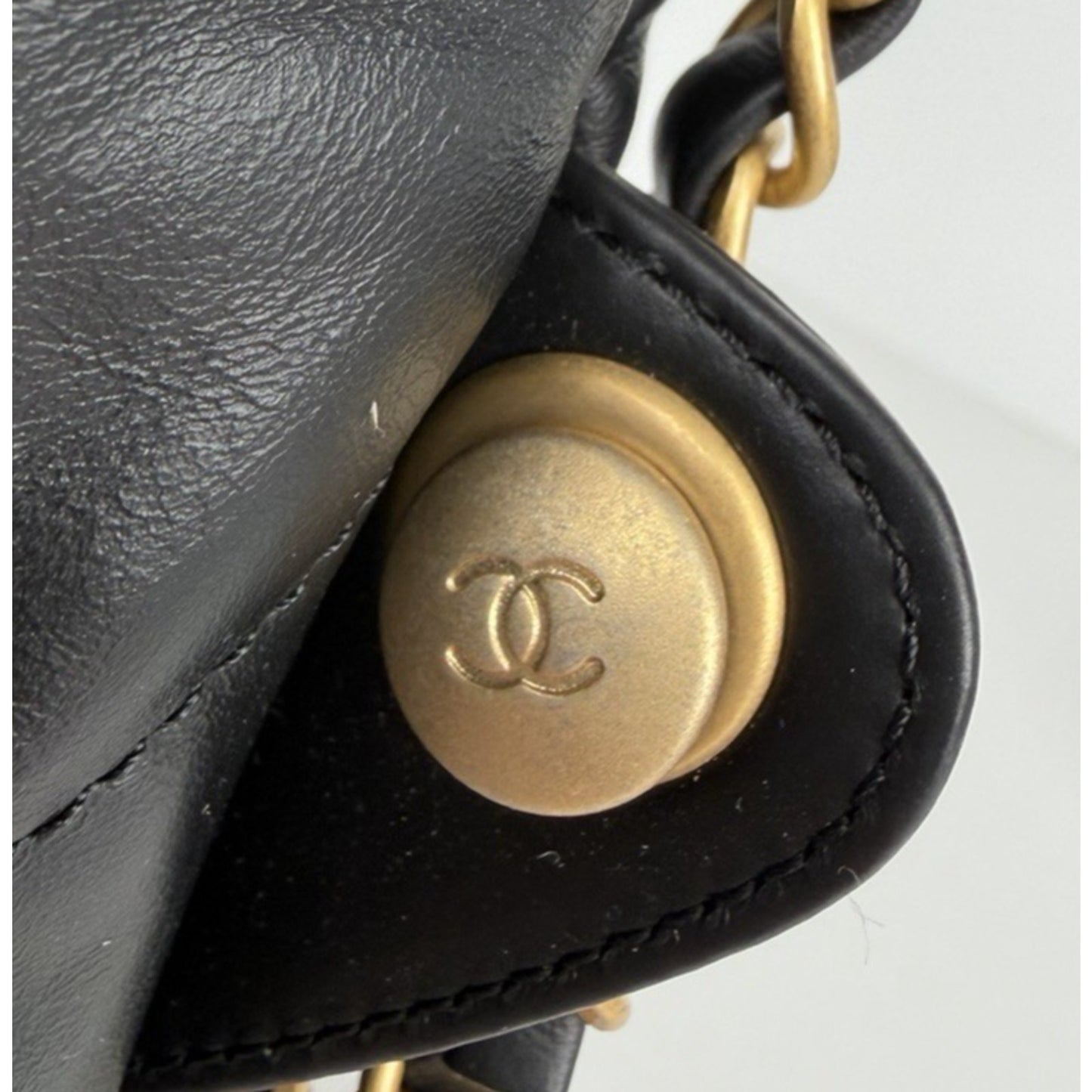 Chanel 22 Backpack Bag Small in Black Quilted Calfskin with Gold Hardware NFC C3