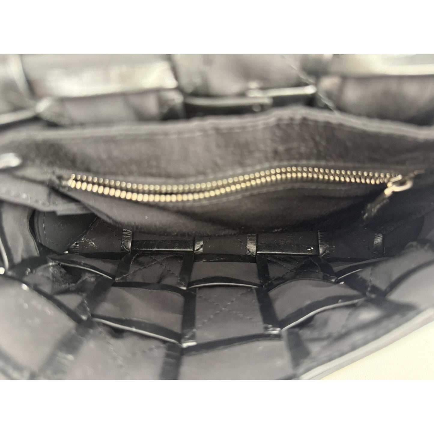 Bottega Veneta Cassette Small Shoulder Bag in Black Intrecciato Leather S06