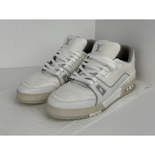 Louis Vuitton LV Trainer White Leather Men's Sneakers Size 9