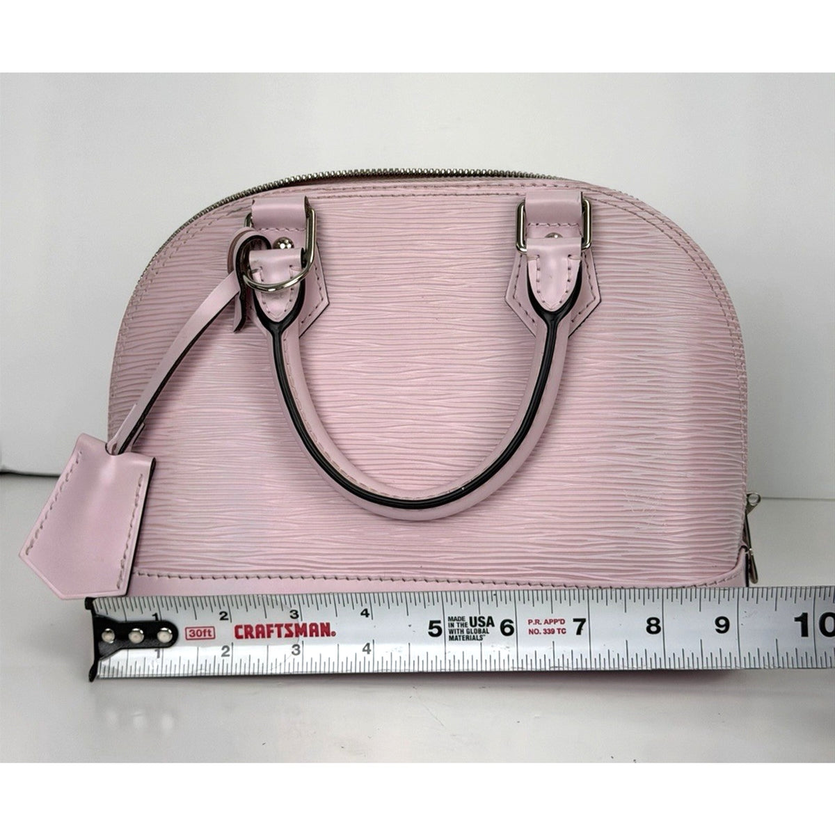 Louis Vuitton Alma BB Handbag in Pink Epi Leather Silver-Tone Hardware S02