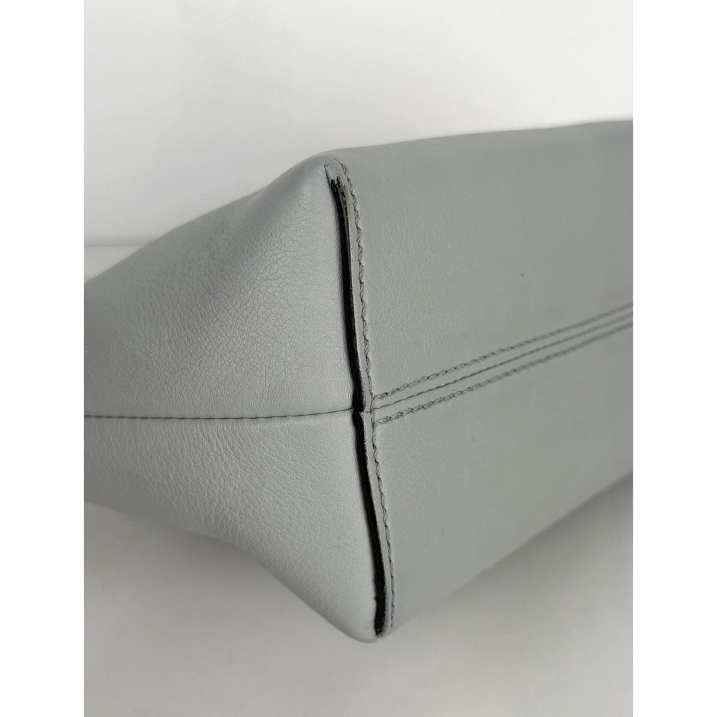 Fendi By The Way Handbag Mini Light Blue and Gray Leather with Etoupe DetailsS06