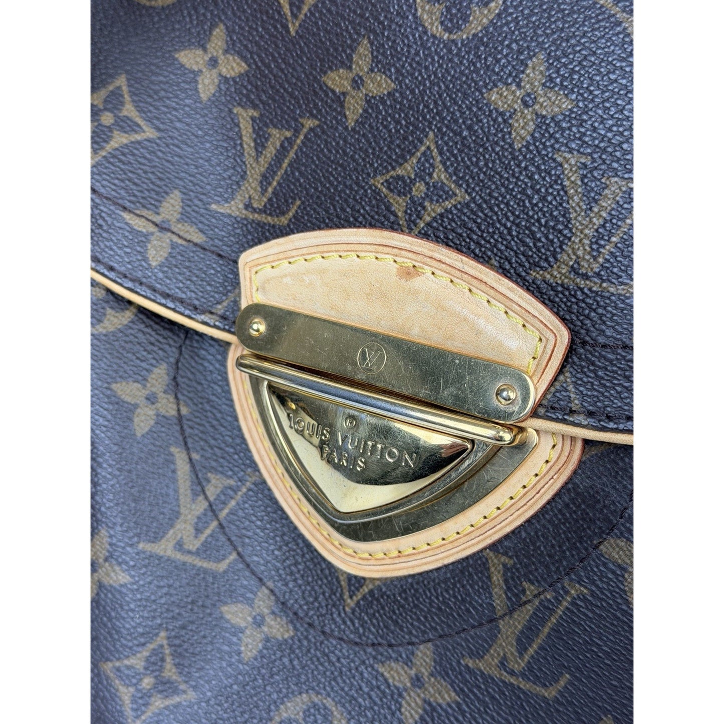Louis Vuitton Monogram Beverly GM Bag in Brown Coated Canvas 2007 S