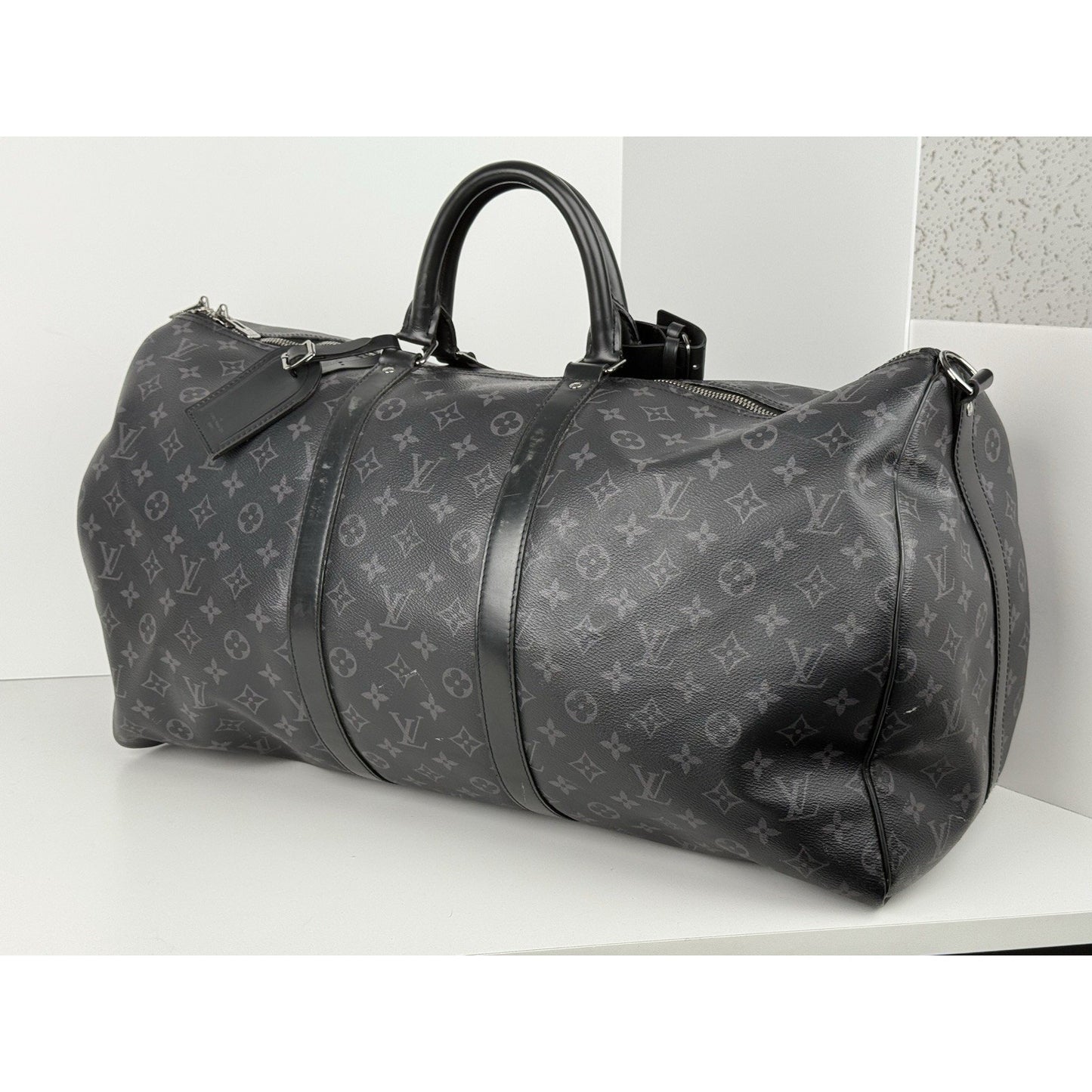 Louis Vuitton Keepall Bandouliere 55 Damier Graphite Duffle Bag