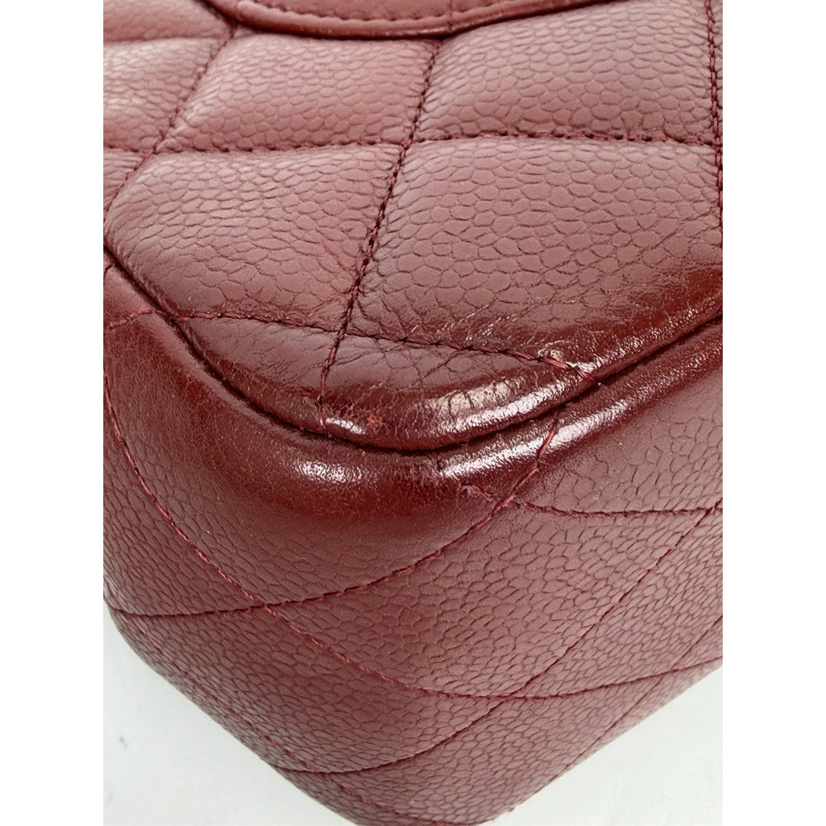 Chanel Jumbo Classic Flap Bag in Deep Red Caviar Quilted Leather 2013-2014 D1