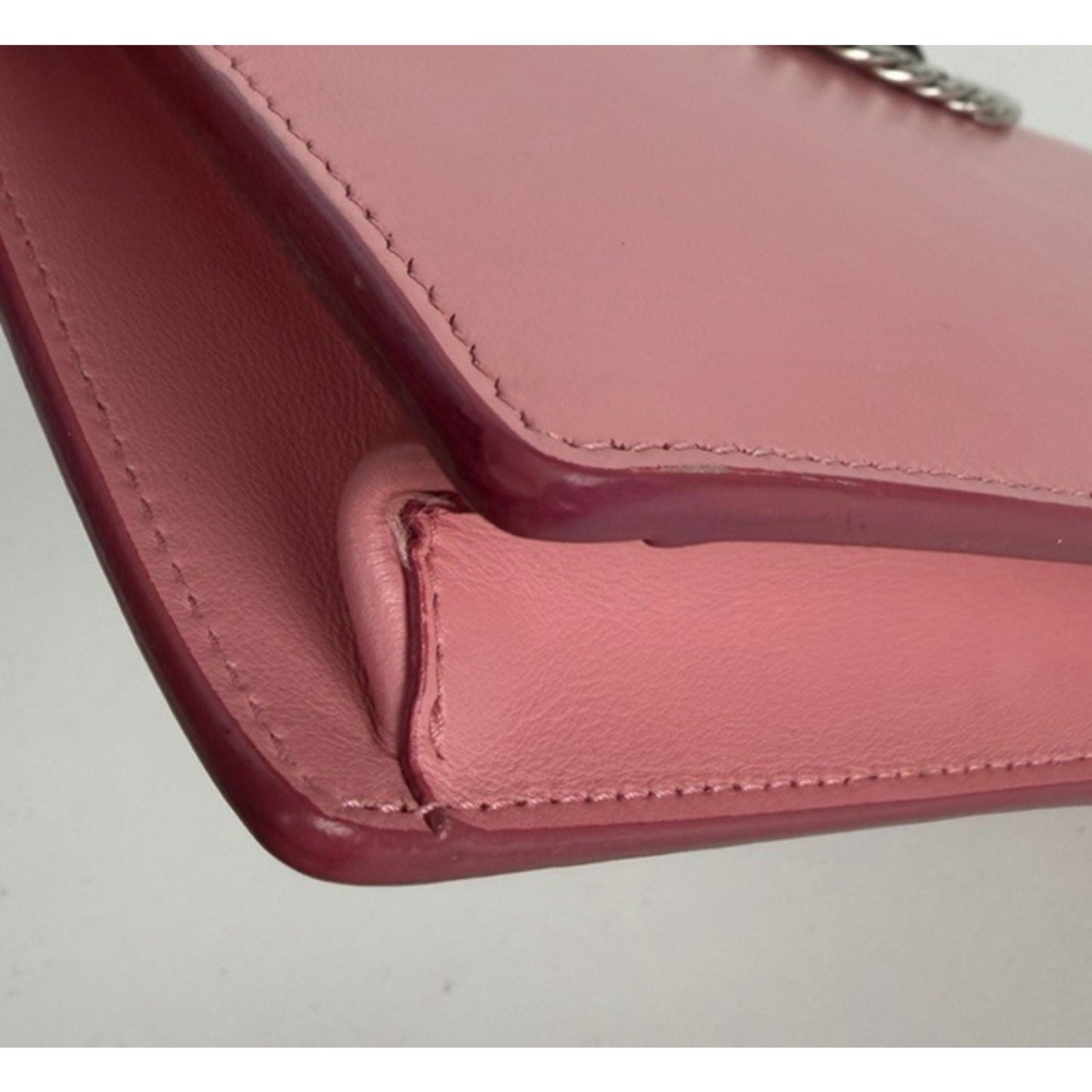 Prada City Elektra Crossbody Wallet on Chain Bag Mini in Pink Calfskin Studded S