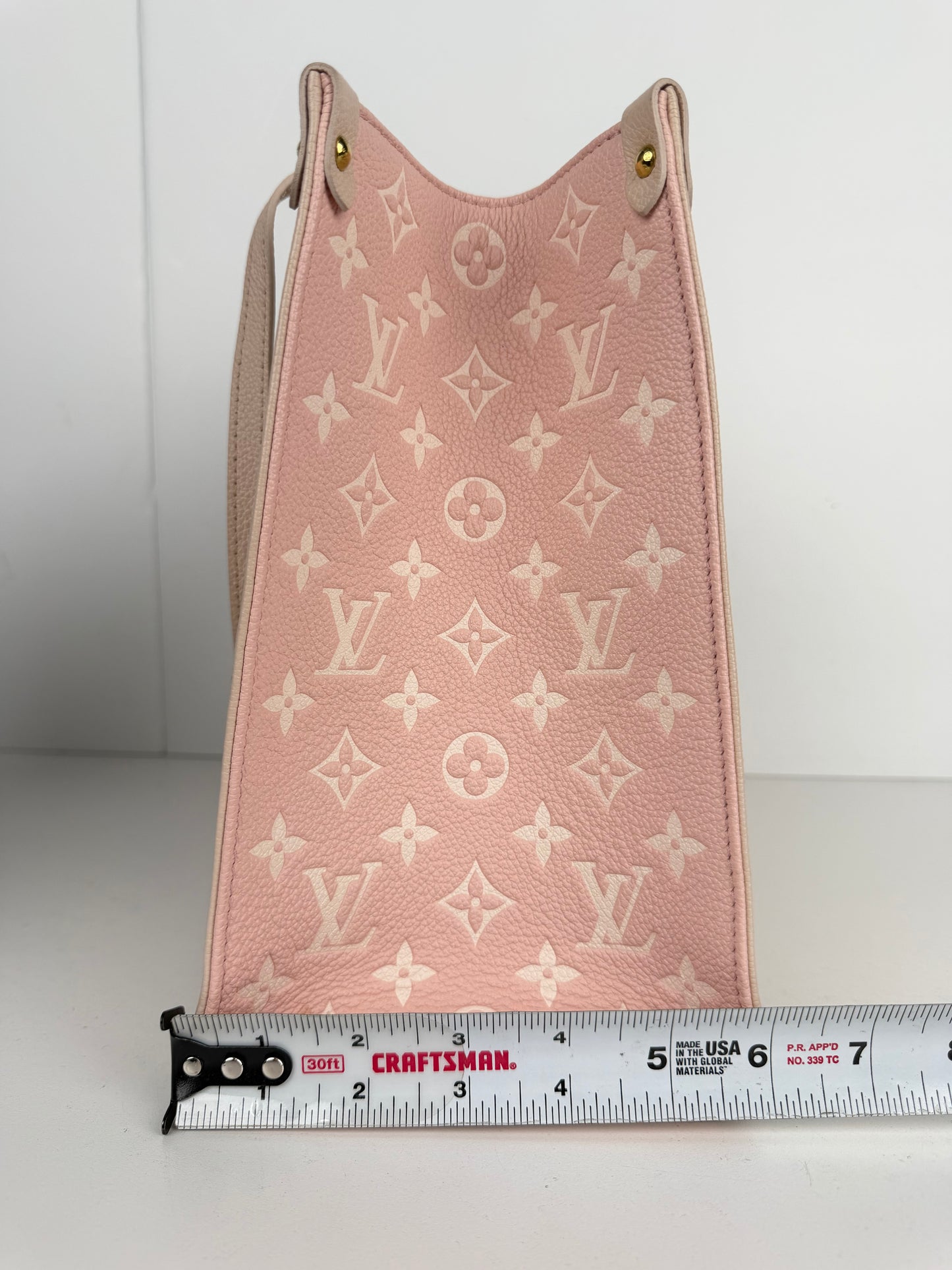 Louis Vuitton OnTheGo Spring in the City MM Tote Bag in Beige Empreinte Leather NFC C-9