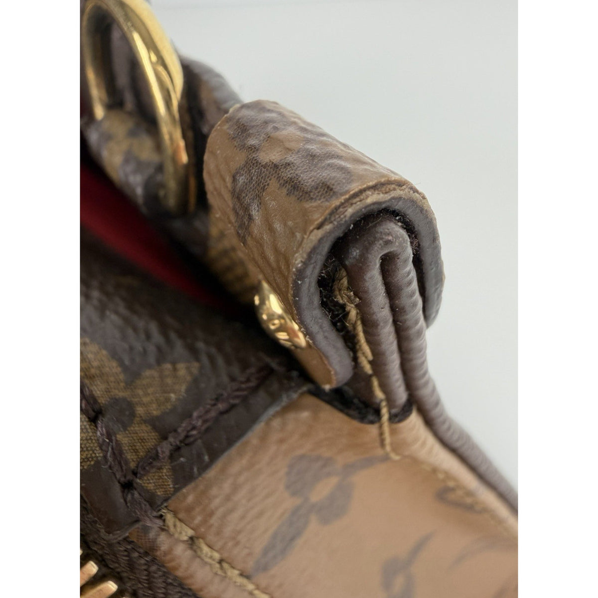 Louis Vuitton OnTheGo East West HandBag Monogram Reverse Brown Canvas NFC E2