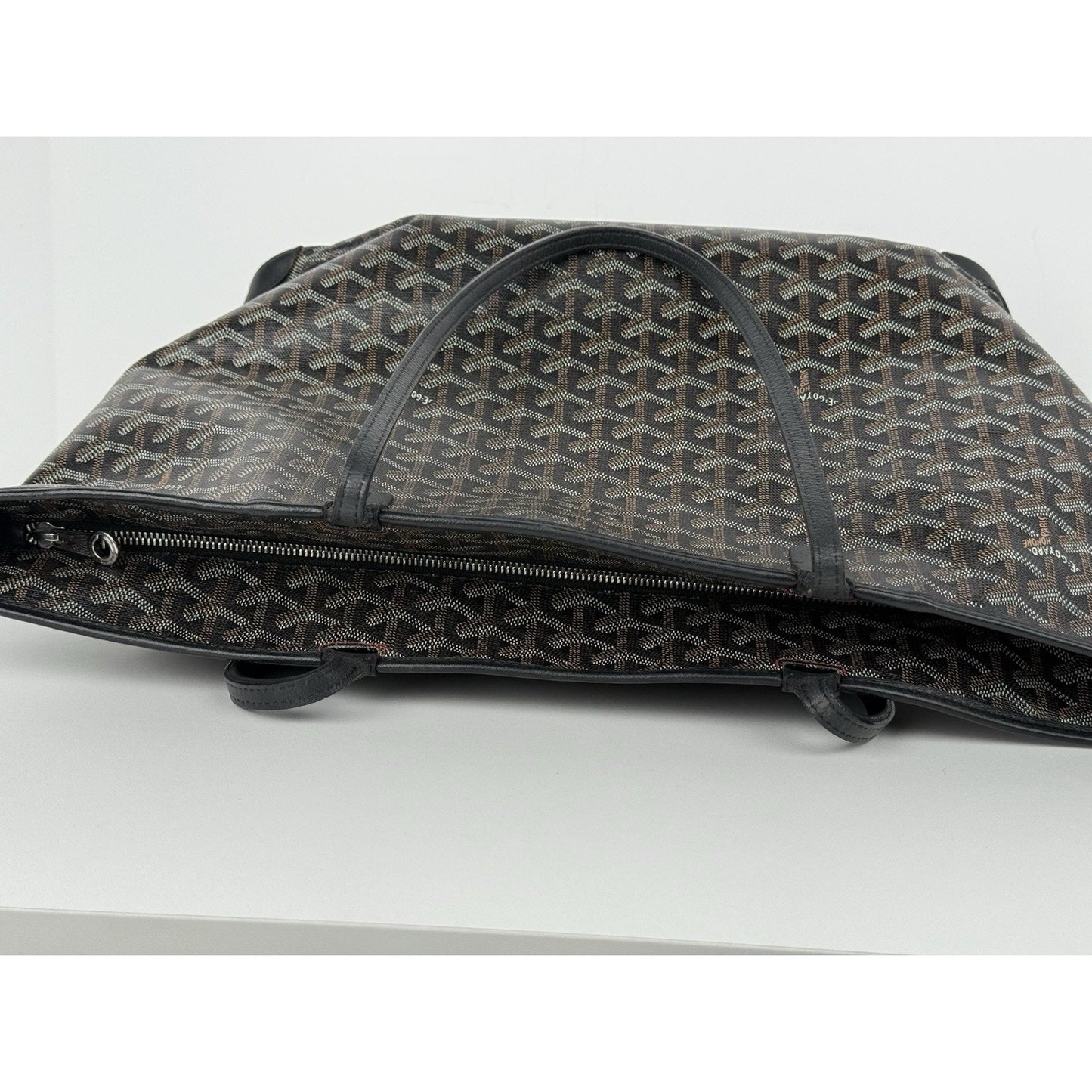 GOYARD Saint Louis PM Coated Canvas Tote Bag Black