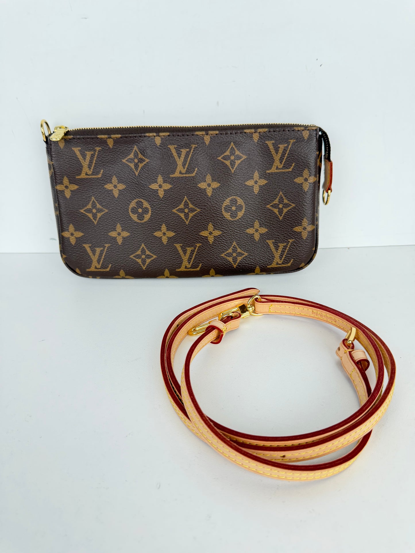Louis Vuitton Pochette Accessoires Bag NM in Brown LV Monogram Coated Canvas NFC YS-13