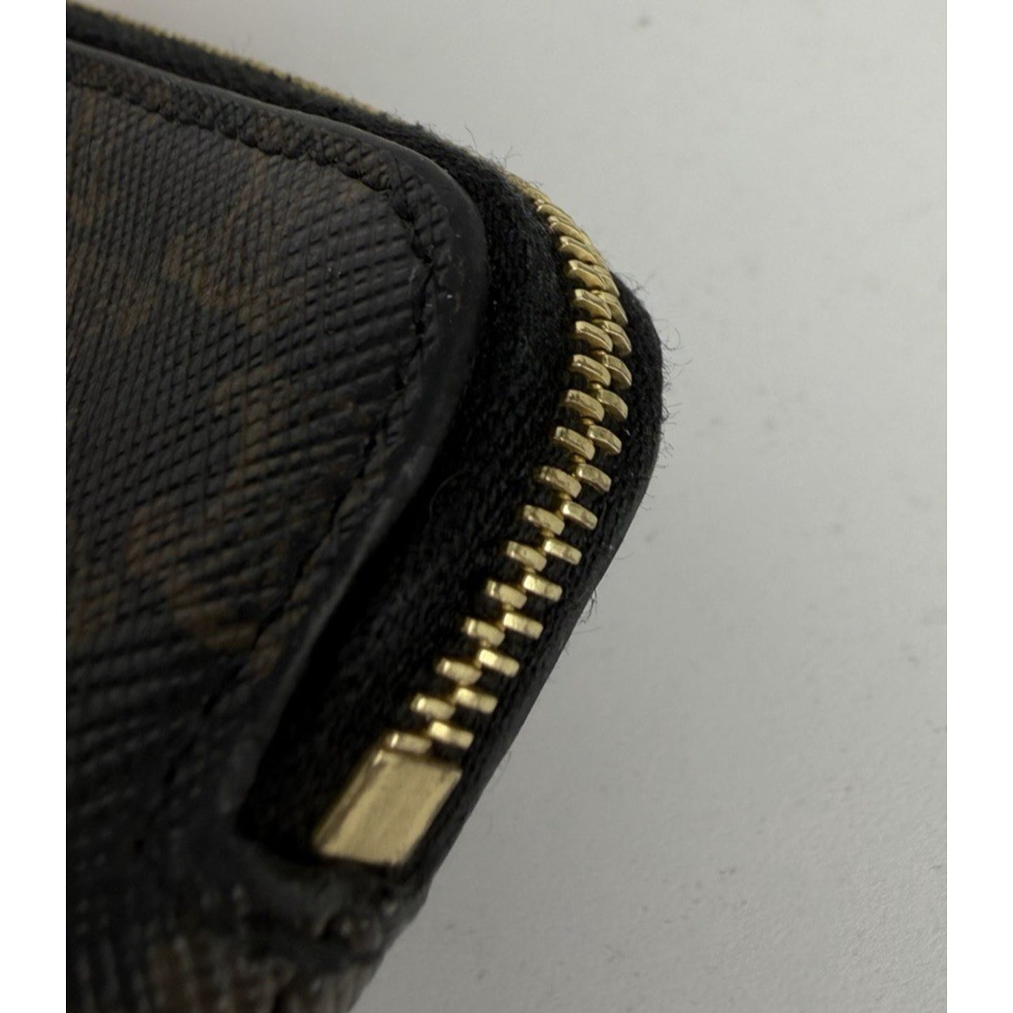 CELINE Triomphe Logo Coin and Card Pouch in Black Coated Canvas K1