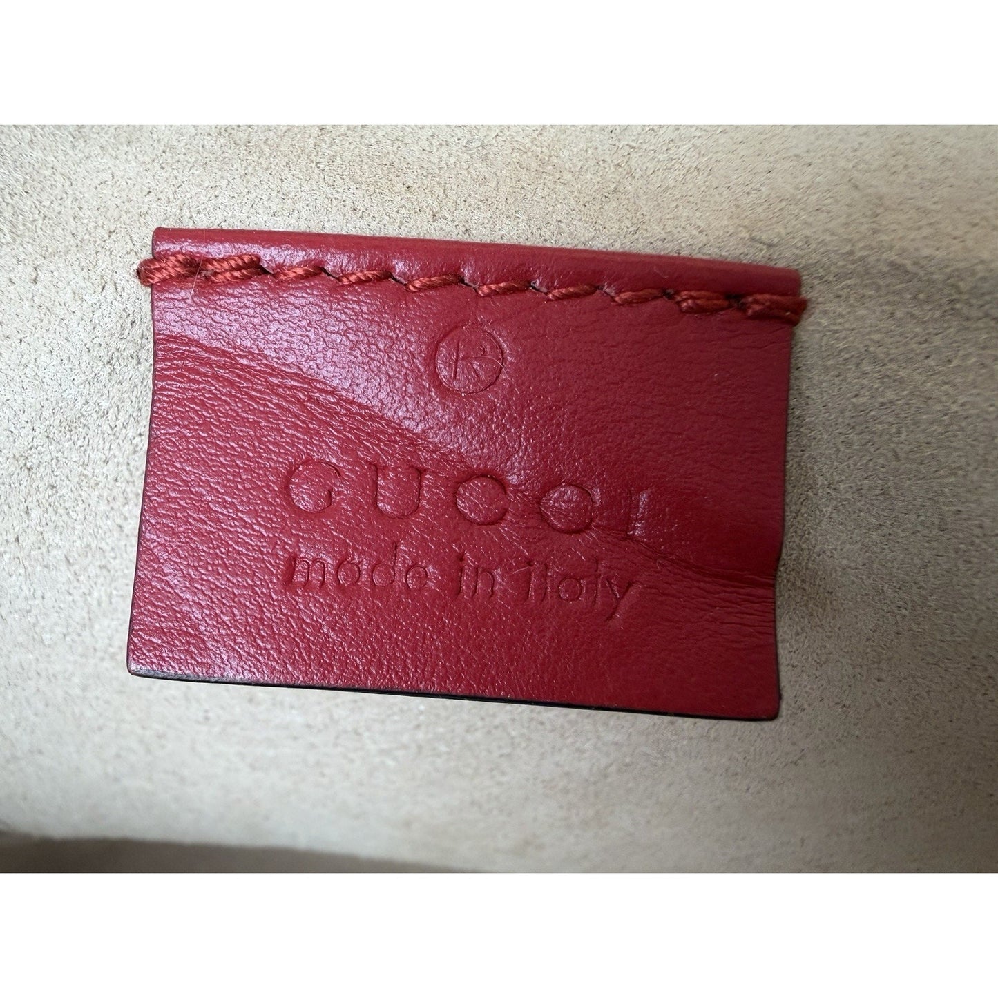 Gucci GG Marmont Mini Vanity Backpack in Red Chevron-Quilted Calfskin Leather S9