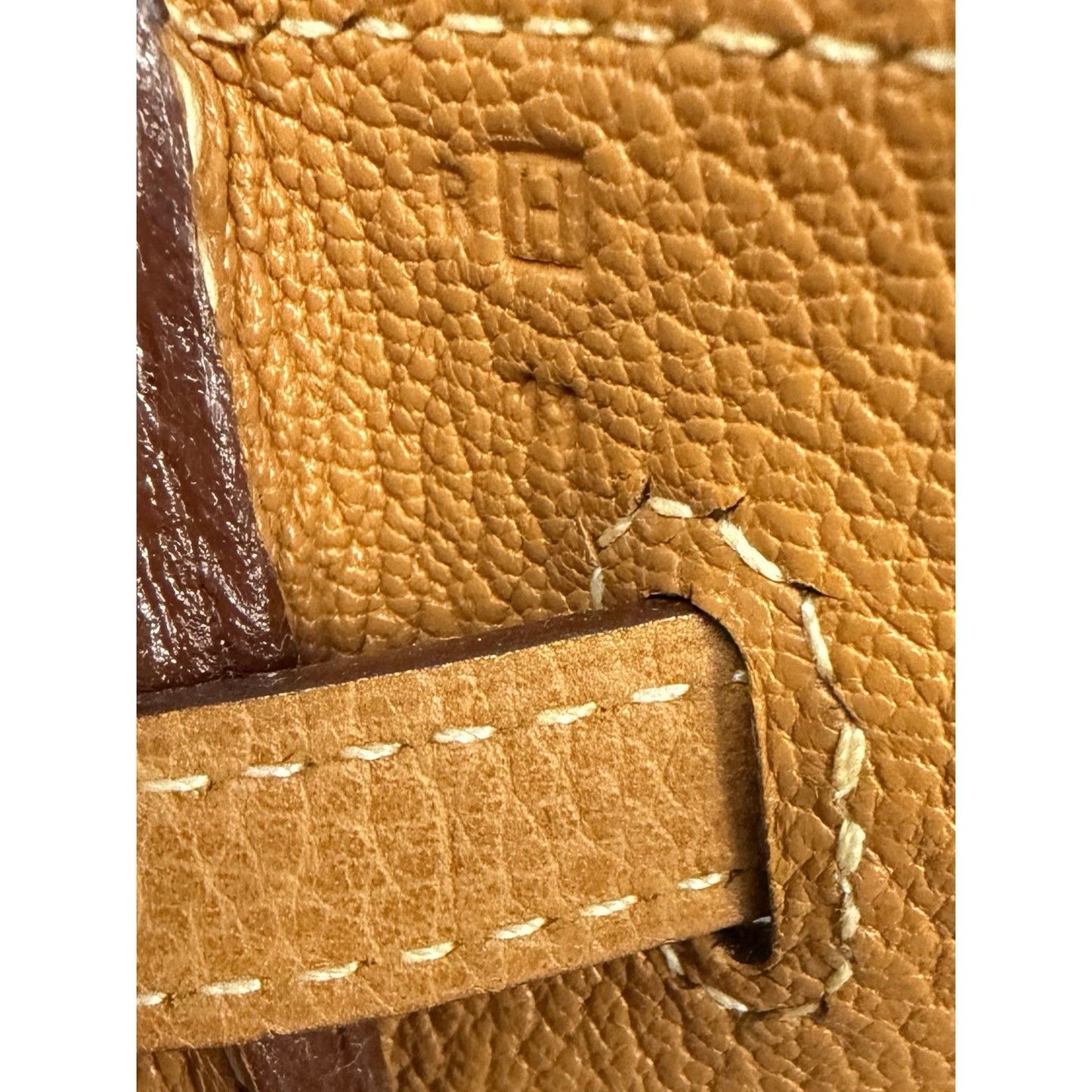 Hermes Cabana Tote Bag Vintage in Gold-Brown Leather 2004 B-2