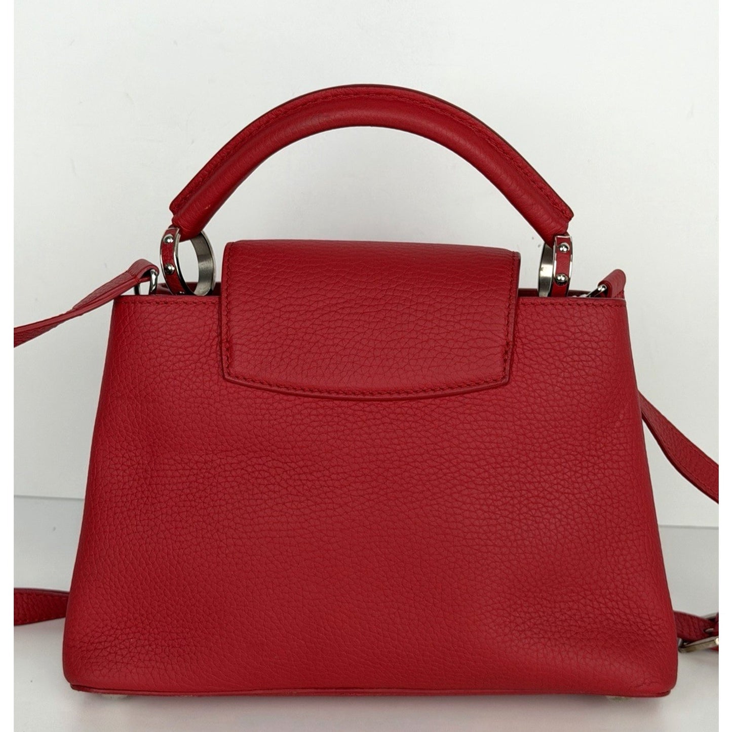 Louis Vuitton Capucines Shoulder Bag BB in Red Taurillon Leather 2017 D8